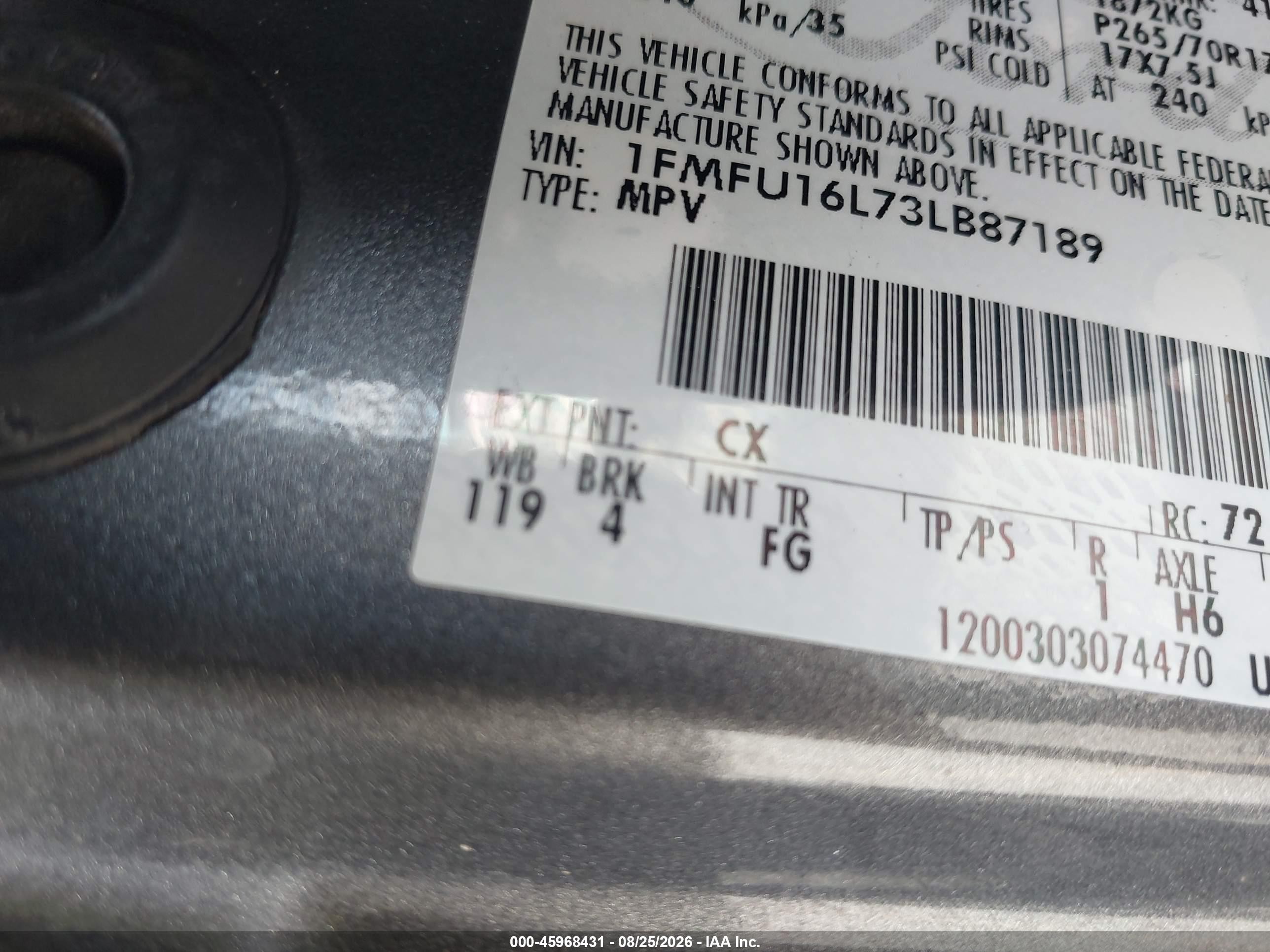 2003 Ford Expedition Xlt Серый vin: 1FMFU16L73LB87189