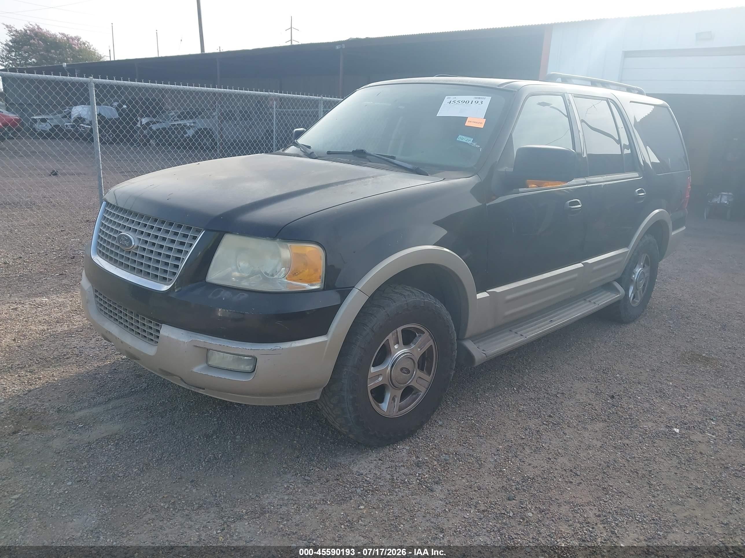2005 Ford Expedition Eddie Bauer/king Ranch Black vin: 1FMFU17505LA72291