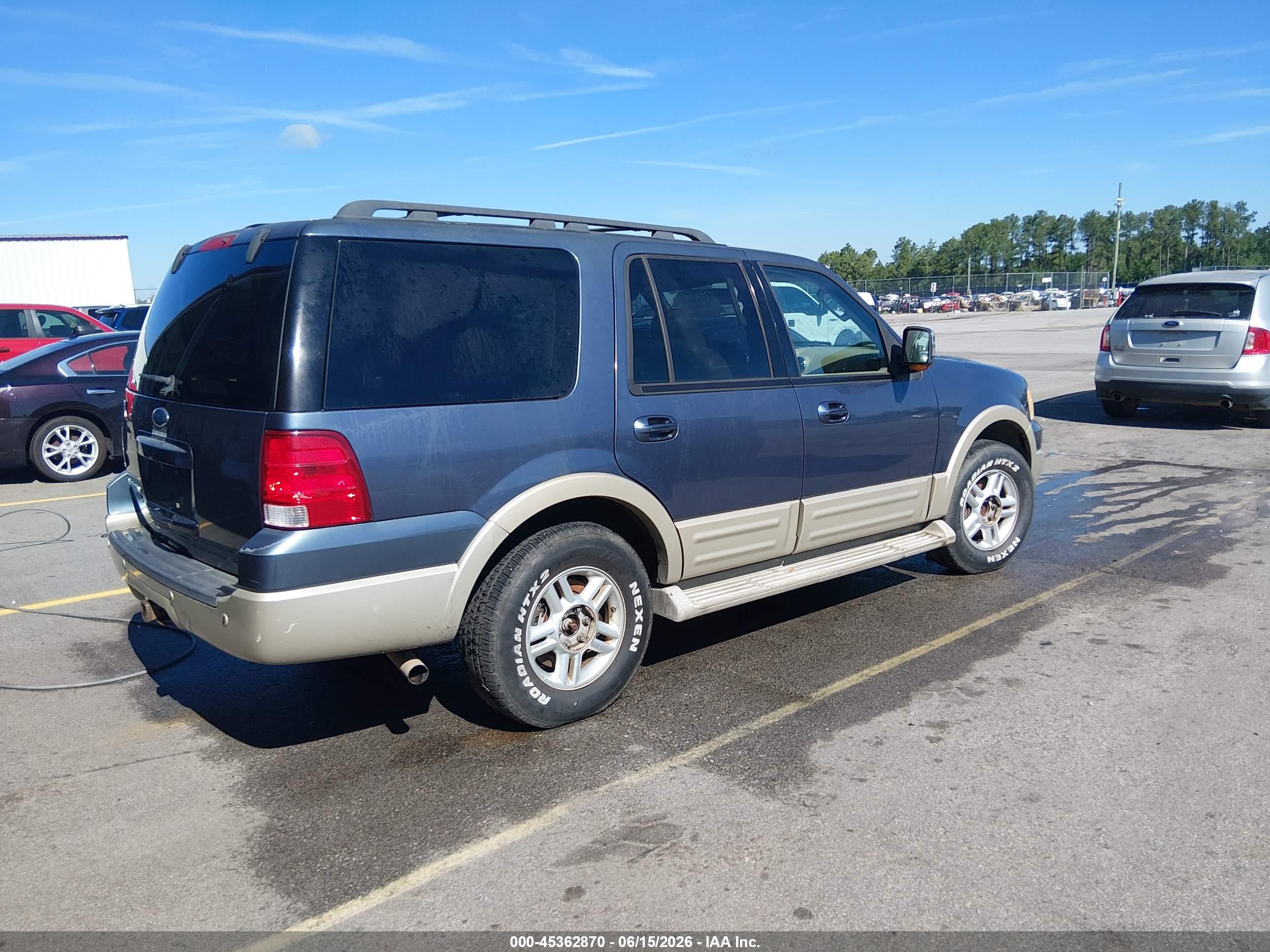 2006 Ford Expedition Eddie Bauer/king Ranch Blue vin: 1FMFU17516LA12134
