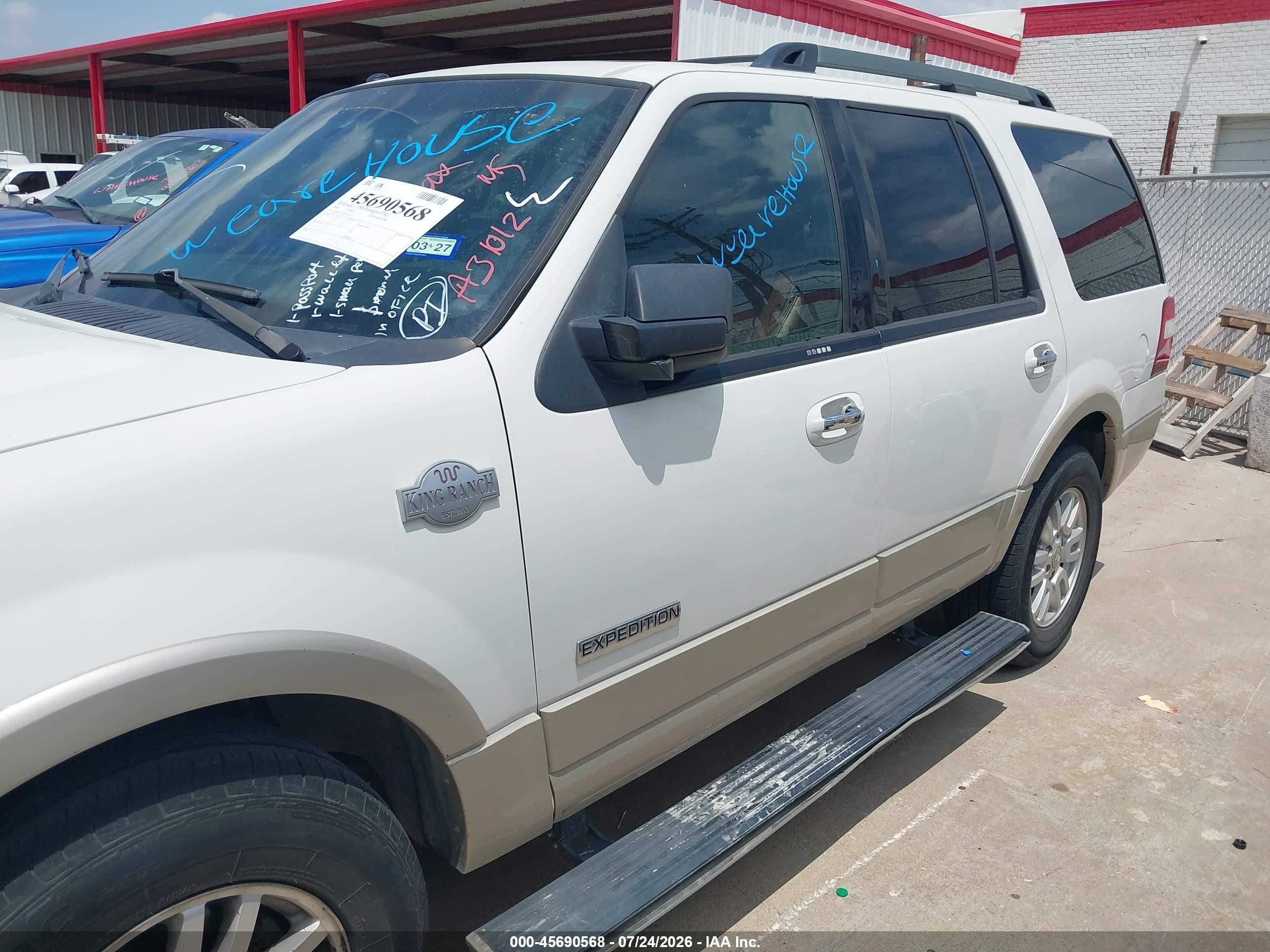2008 Ford Expedition Eddie Bauer/king Ranch Champagne vin: 1FMFU17518LA31012