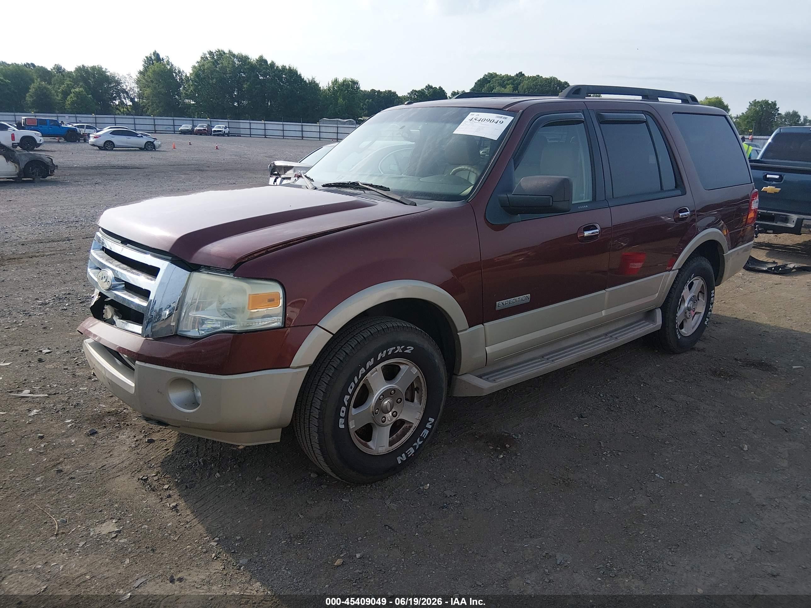 2008 Ford Expedition Eddie Bauer/king Ranch Red vin: 1FMFU17518LA65242