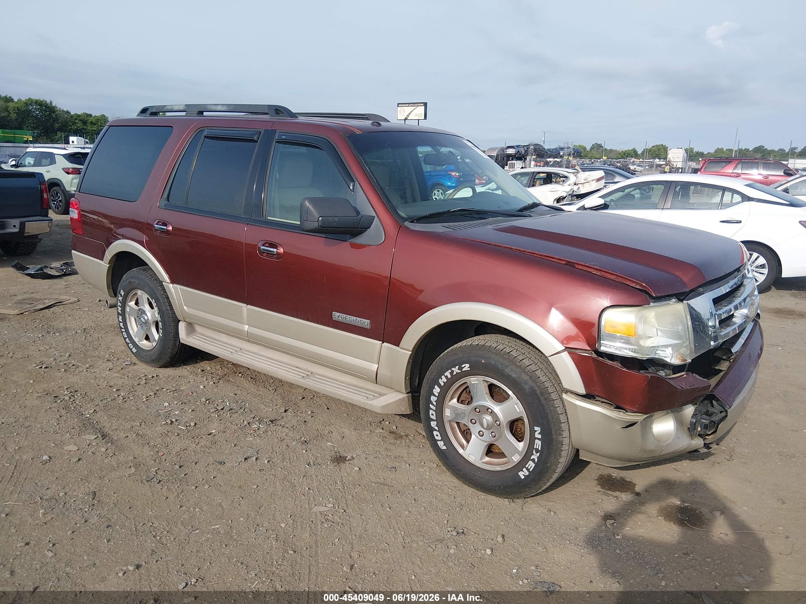 2008 Ford Expedition Eddie Bauer/king Ranch Red vin: 1FMFU17518LA65242