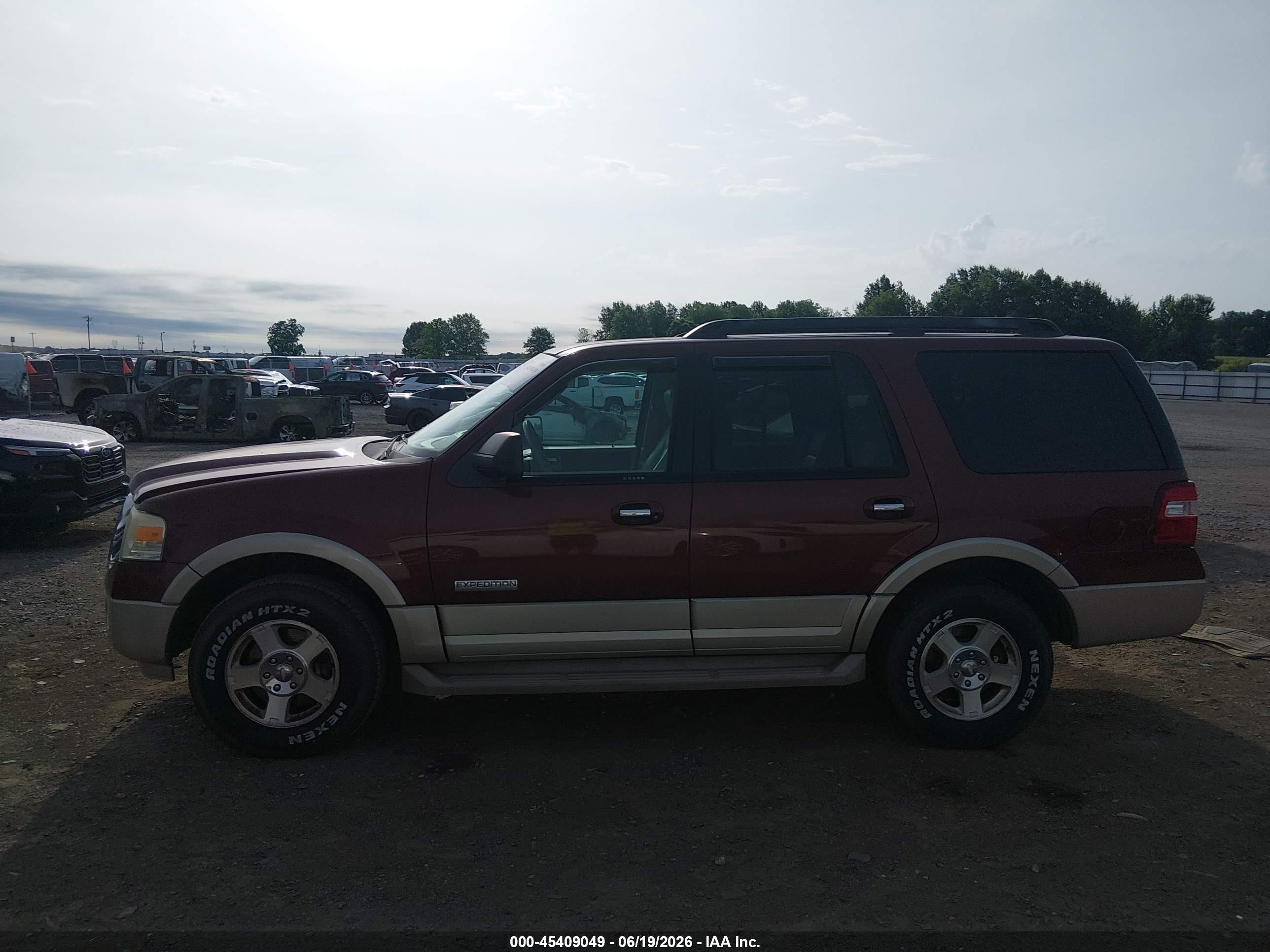 2008 Ford Expedition Eddie Bauer/king Ranch Red vin: 1FMFU17518LA65242