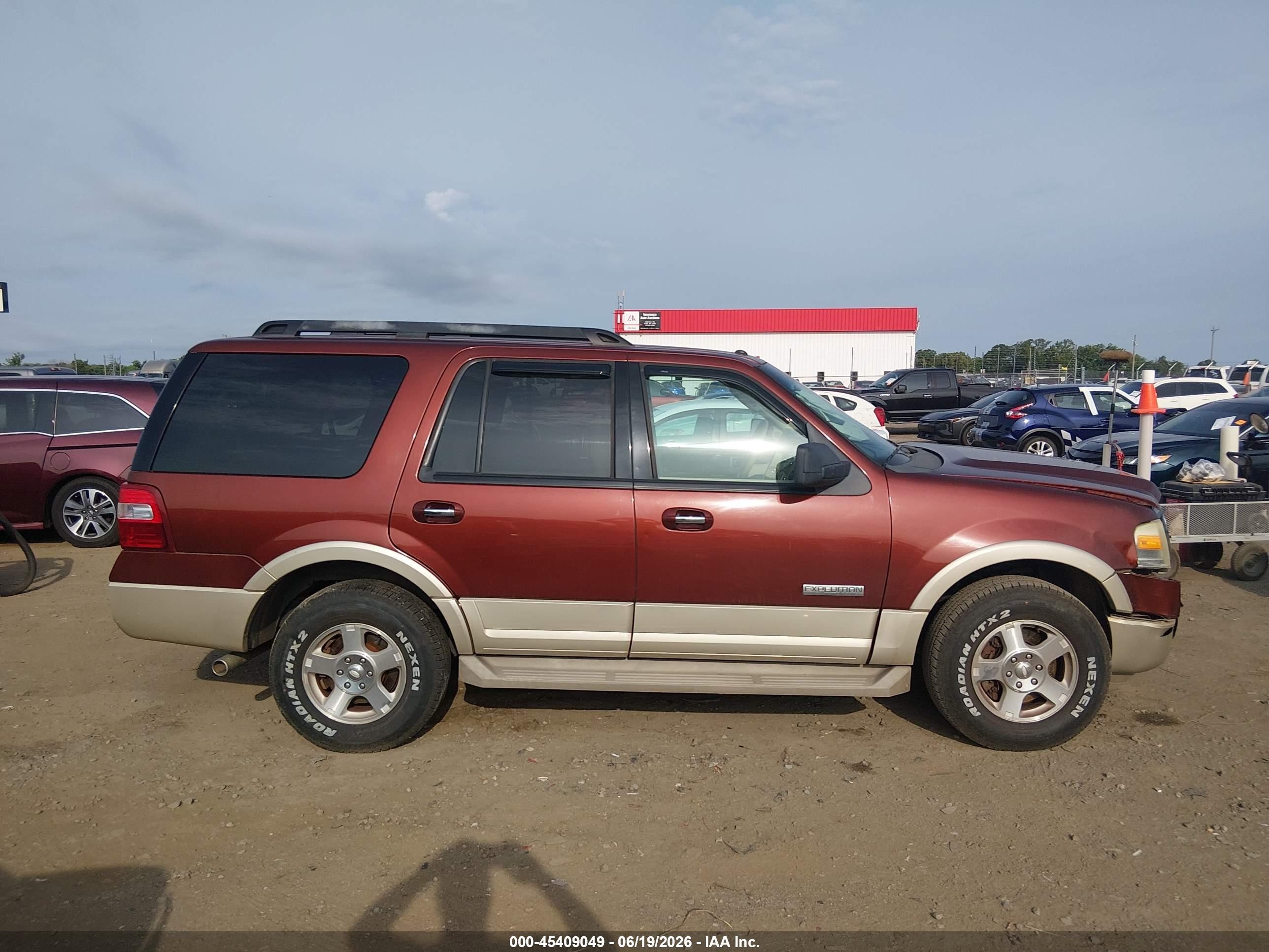 2008 Ford Expedition Eddie Bauer/king Ranch Red vin: 1FMFU17518LA65242