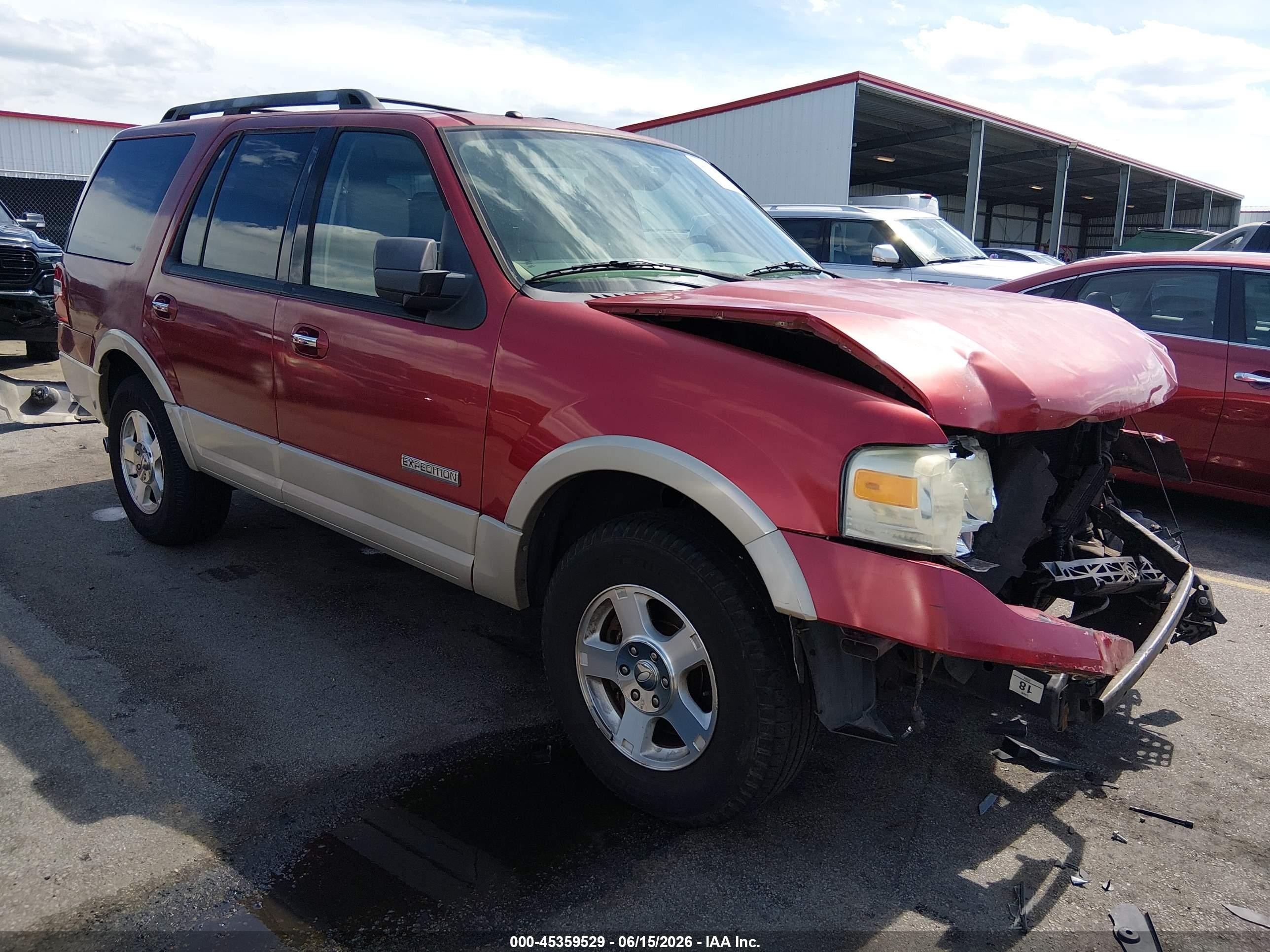 2008 Ford Expedition Eddie Bauer/king Ranch Red vin: 1FMFU17518LA68755