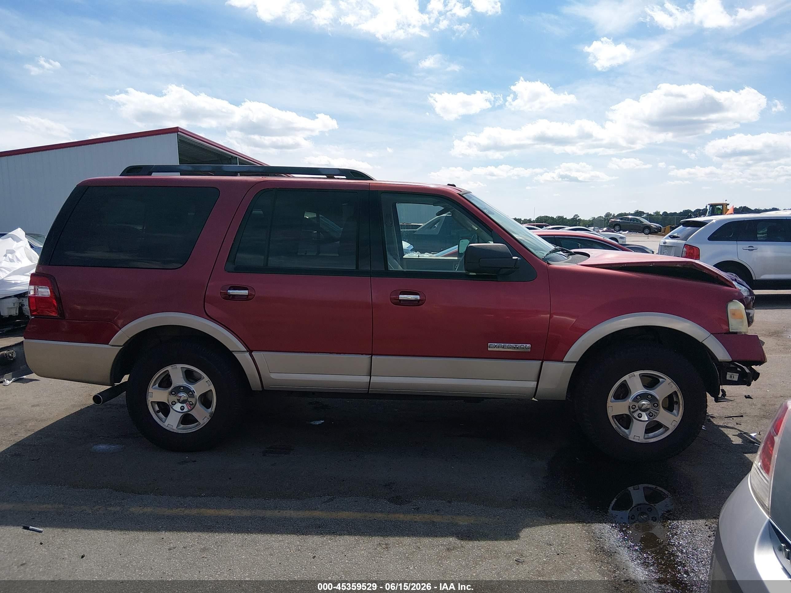 2008 Ford Expedition Eddie Bauer/king Ranch Red vin: 1FMFU17518LA68755