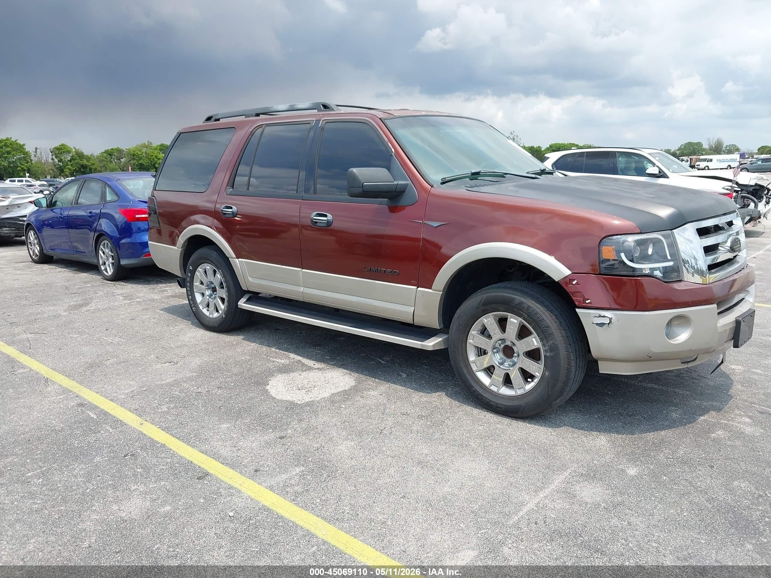 2008 Ford Expedition Eddie Bauer/king Ranch Maroon vin: 1FMFU17528LA35764