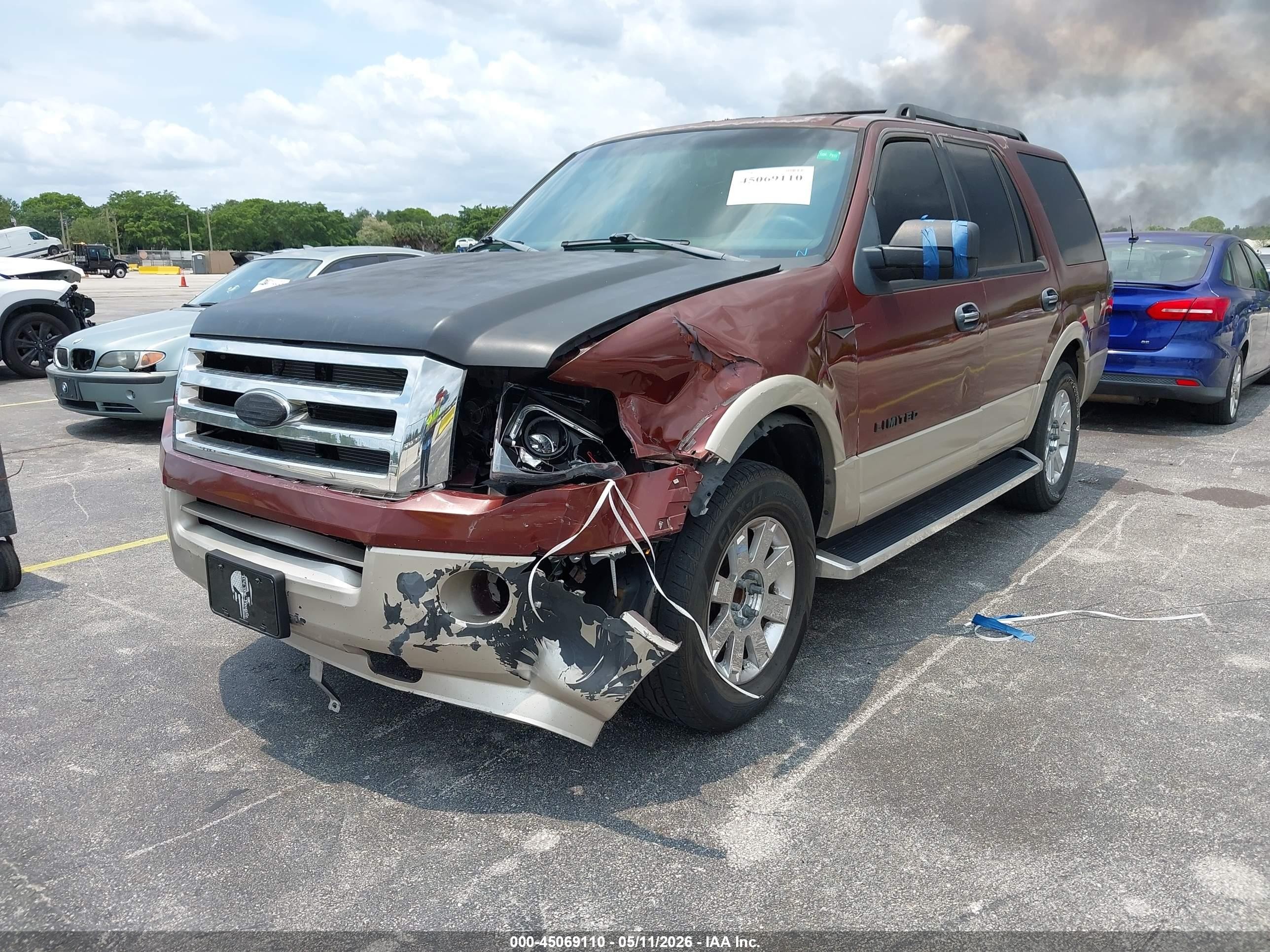 2008 Ford Expedition Eddie Bauer/king Ranch Maroon vin: 1FMFU17528LA35764