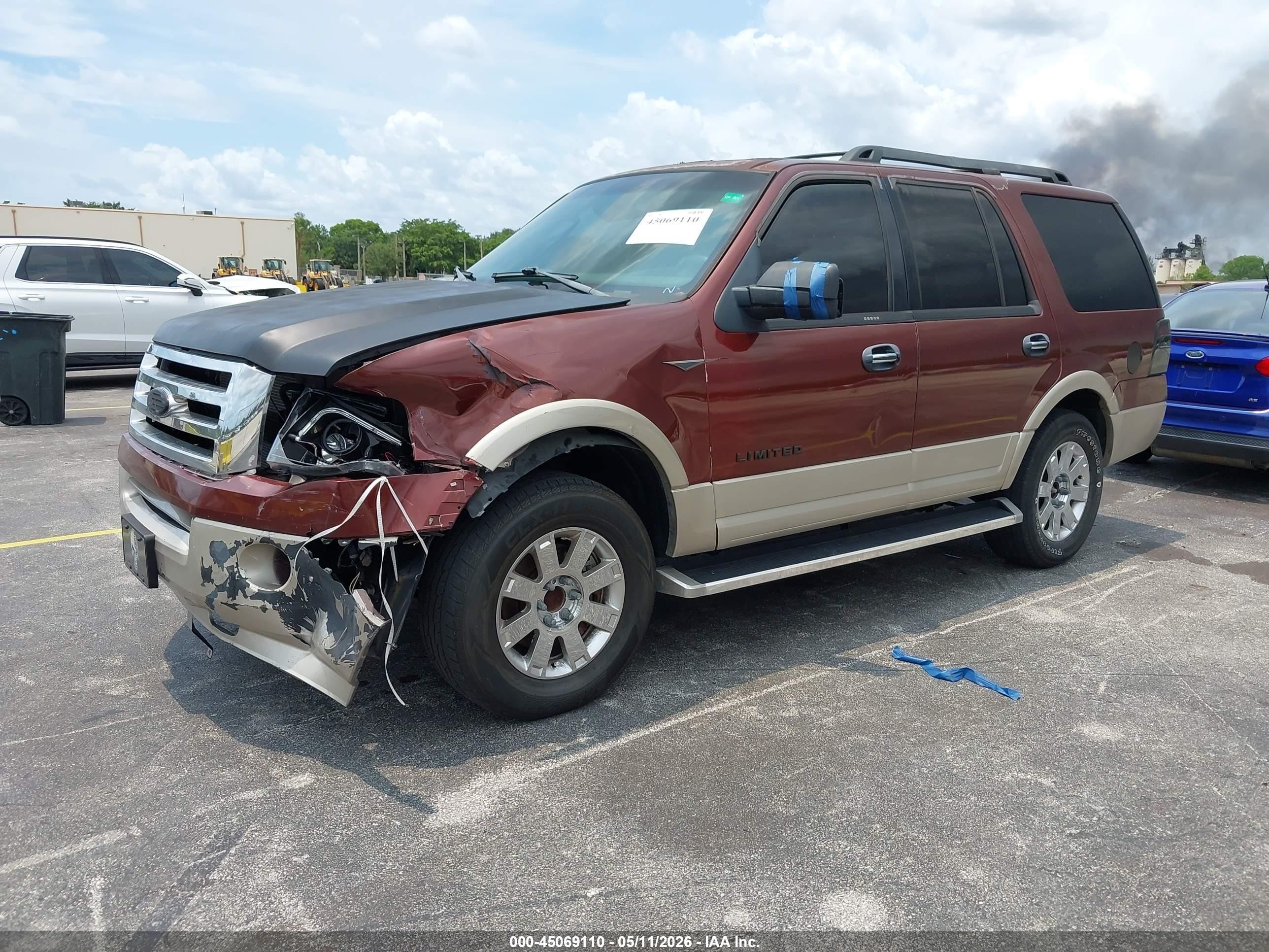 2008 Ford Expedition Eddie Bauer/king Ranch Maroon vin: 1FMFU17528LA35764