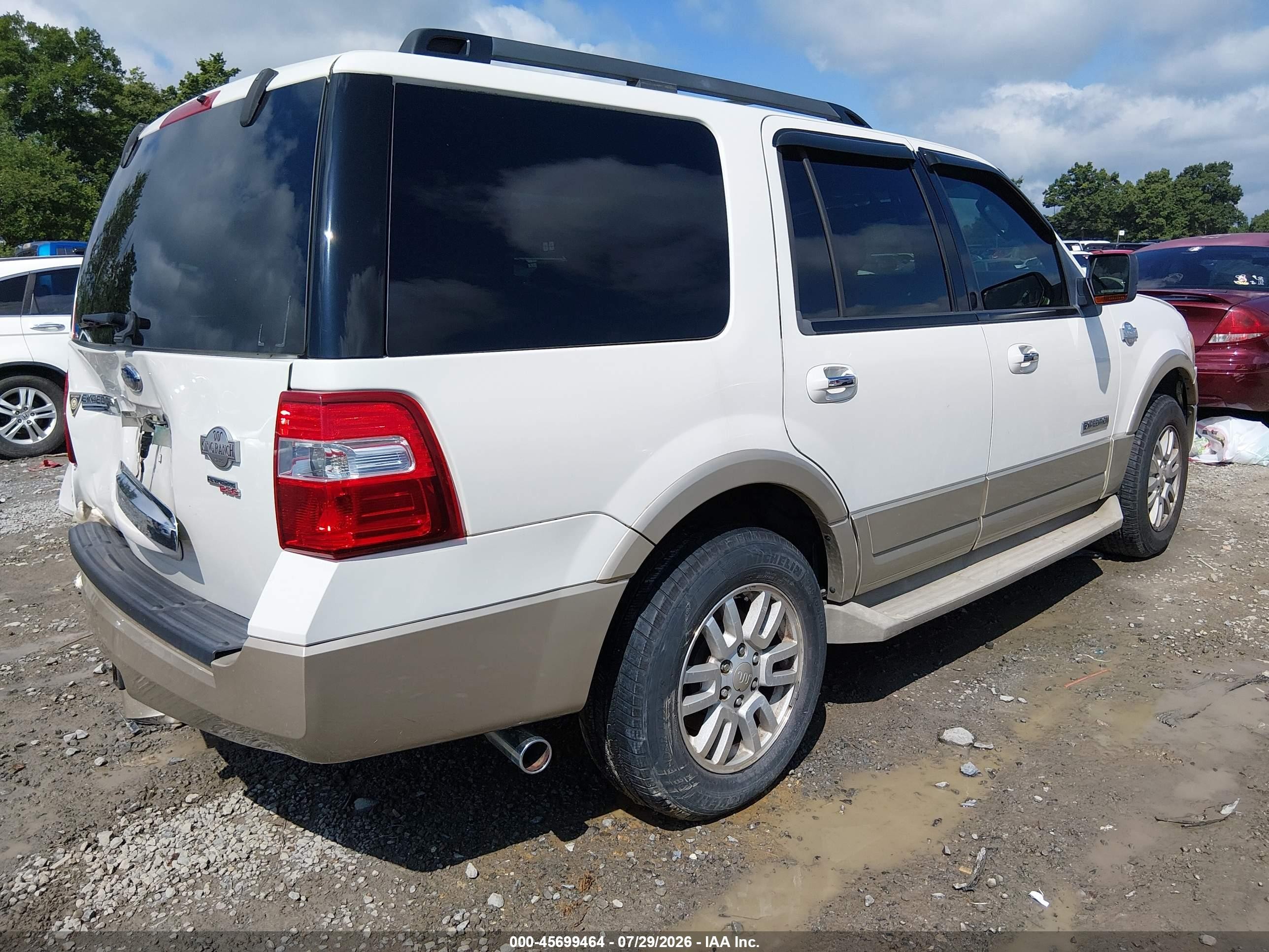 2008 Ford Expedition Eddie Bauer/king Ranch White vin: 1FMFU17538LA49544