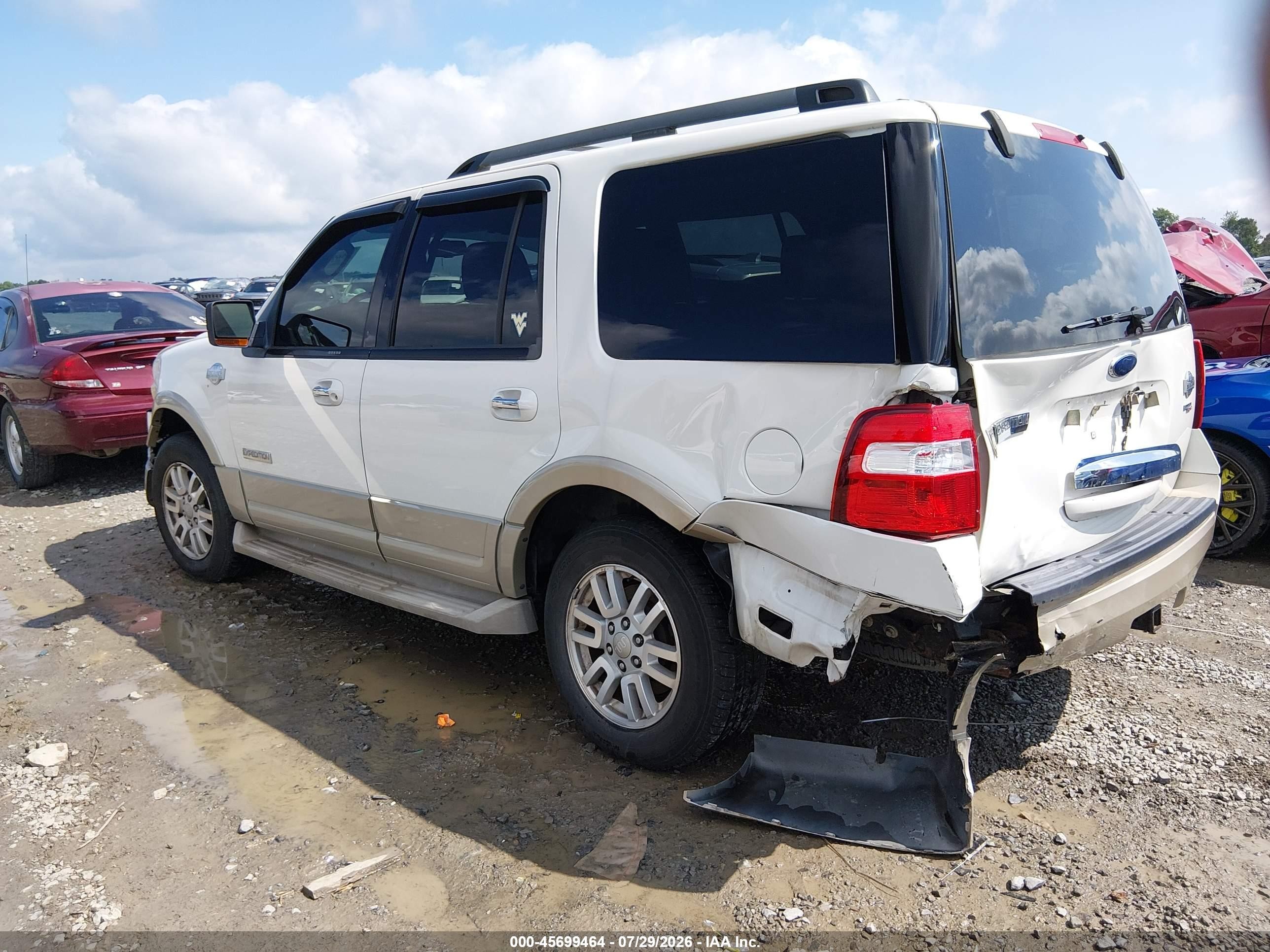 2008 Ford Expedition Eddie Bauer/king Ranch White vin: 1FMFU17538LA49544