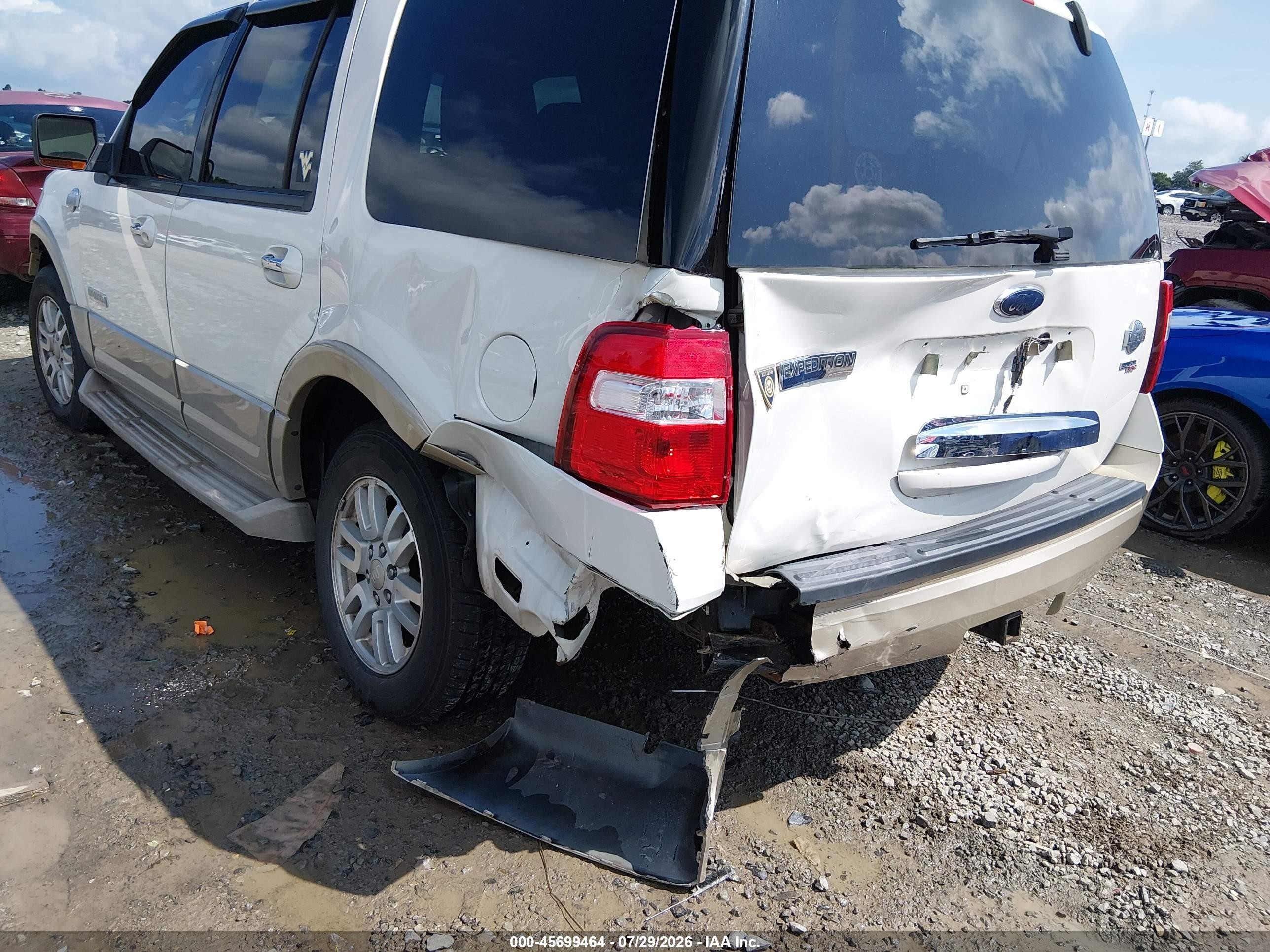 2008 Ford Expedition Eddie Bauer/king Ranch White vin: 1FMFU17538LA49544