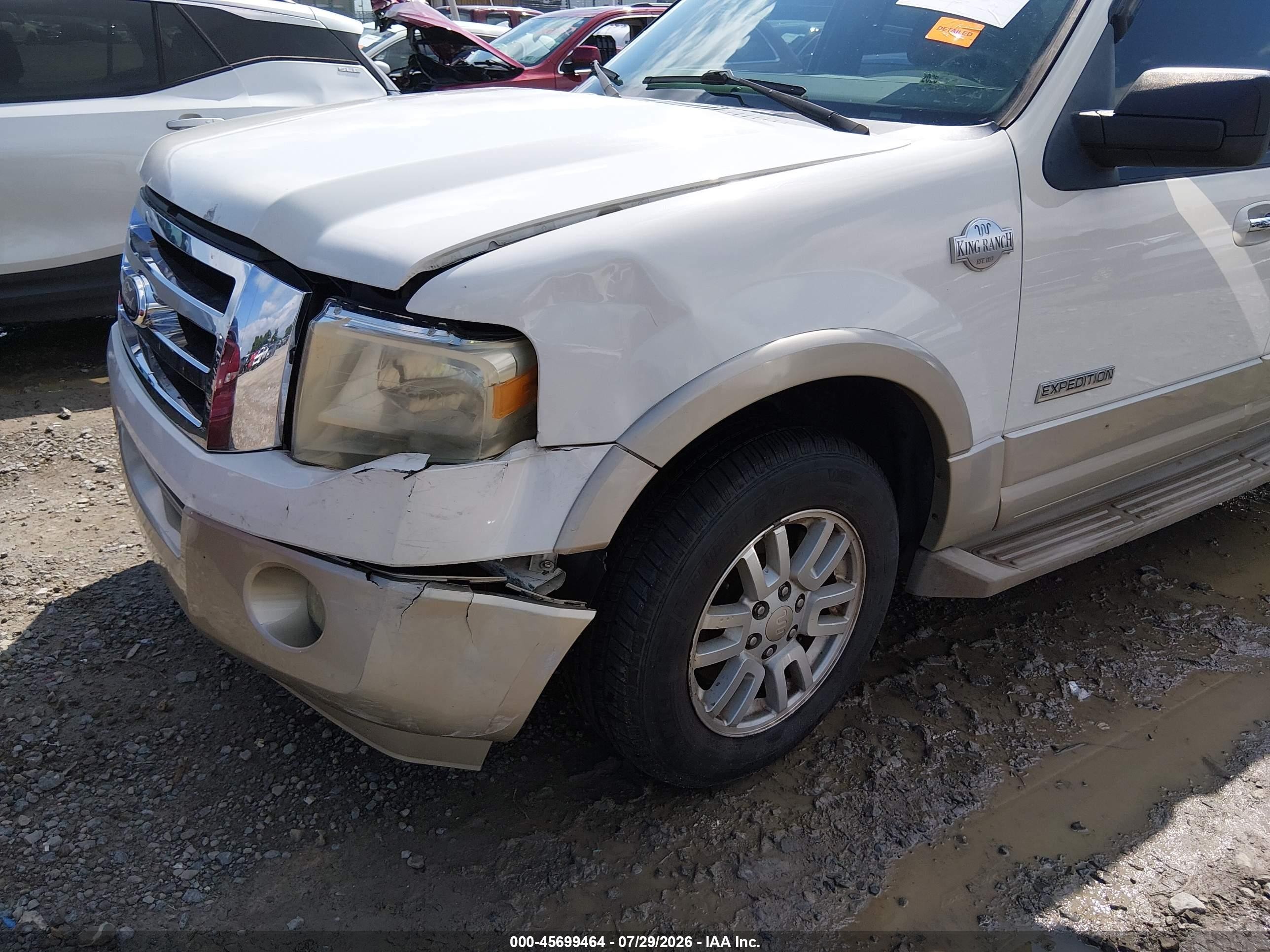 2008 Ford Expedition Eddie Bauer/king Ranch White vin: 1FMFU17538LA49544