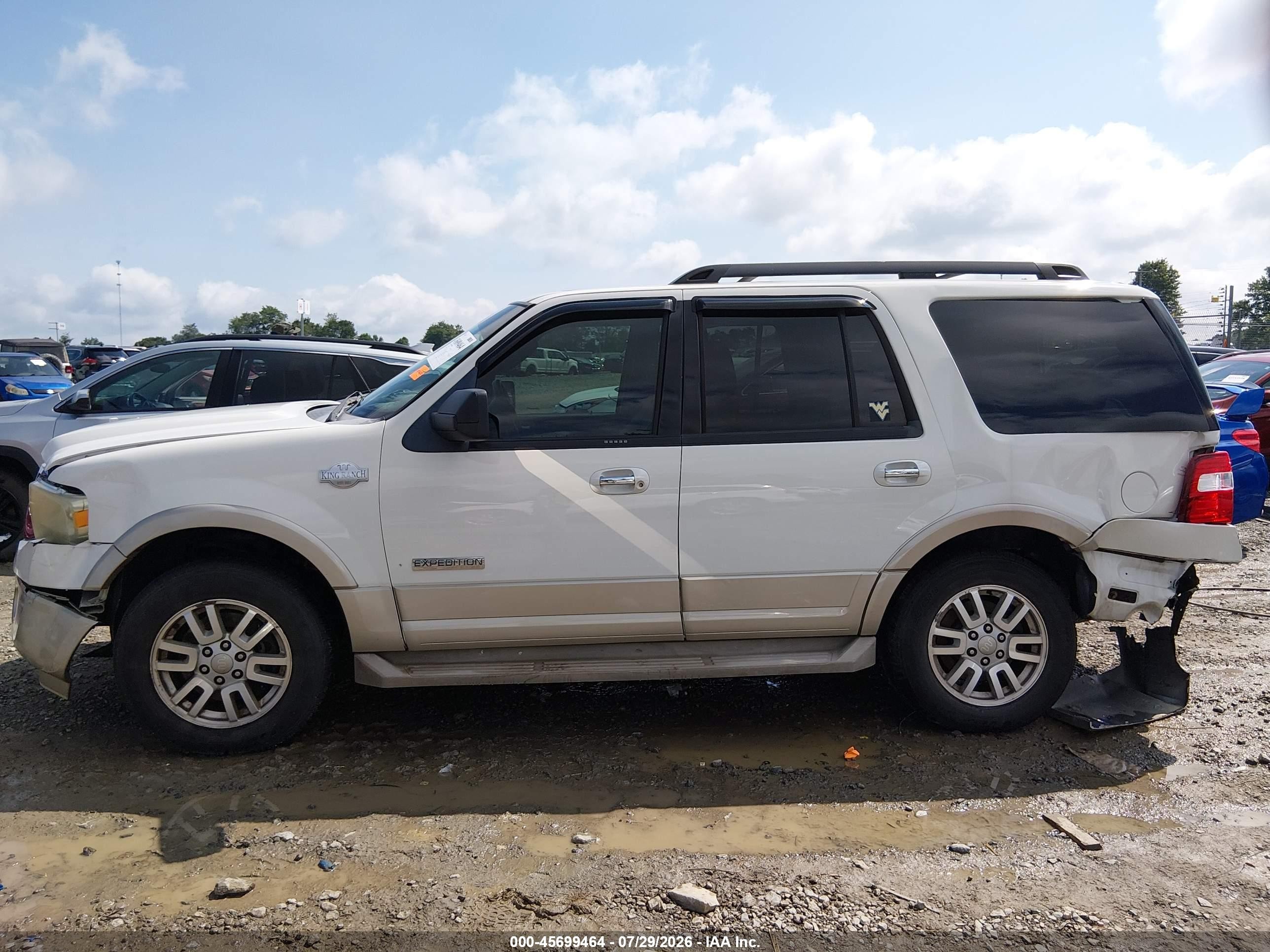 2008 Ford Expedition Eddie Bauer/king Ranch White vin: 1FMFU17538LA49544