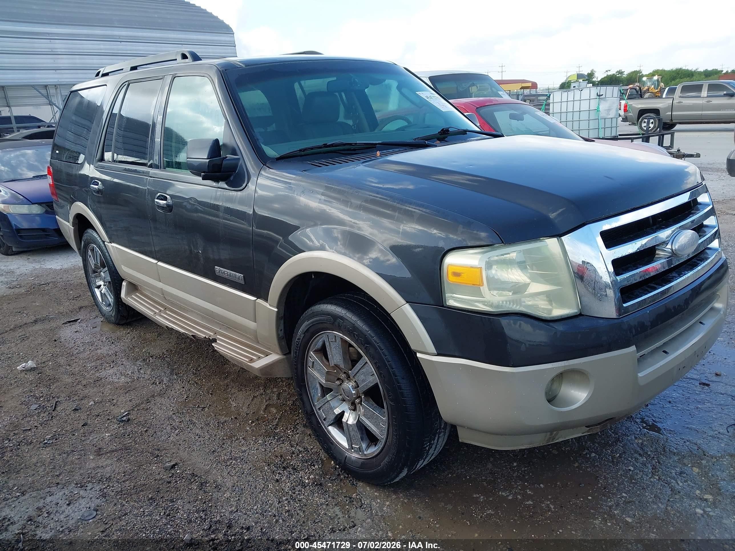 2007 Ford Expedition Eddie Bauer Black vin: 1FMFU17547LA48675