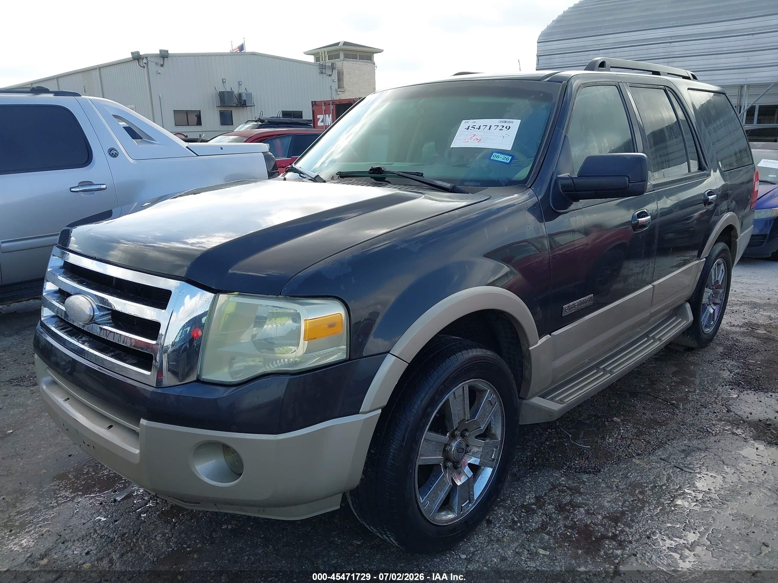 2007 Ford Expedition Eddie Bauer Black vin: 1FMFU17547LA48675