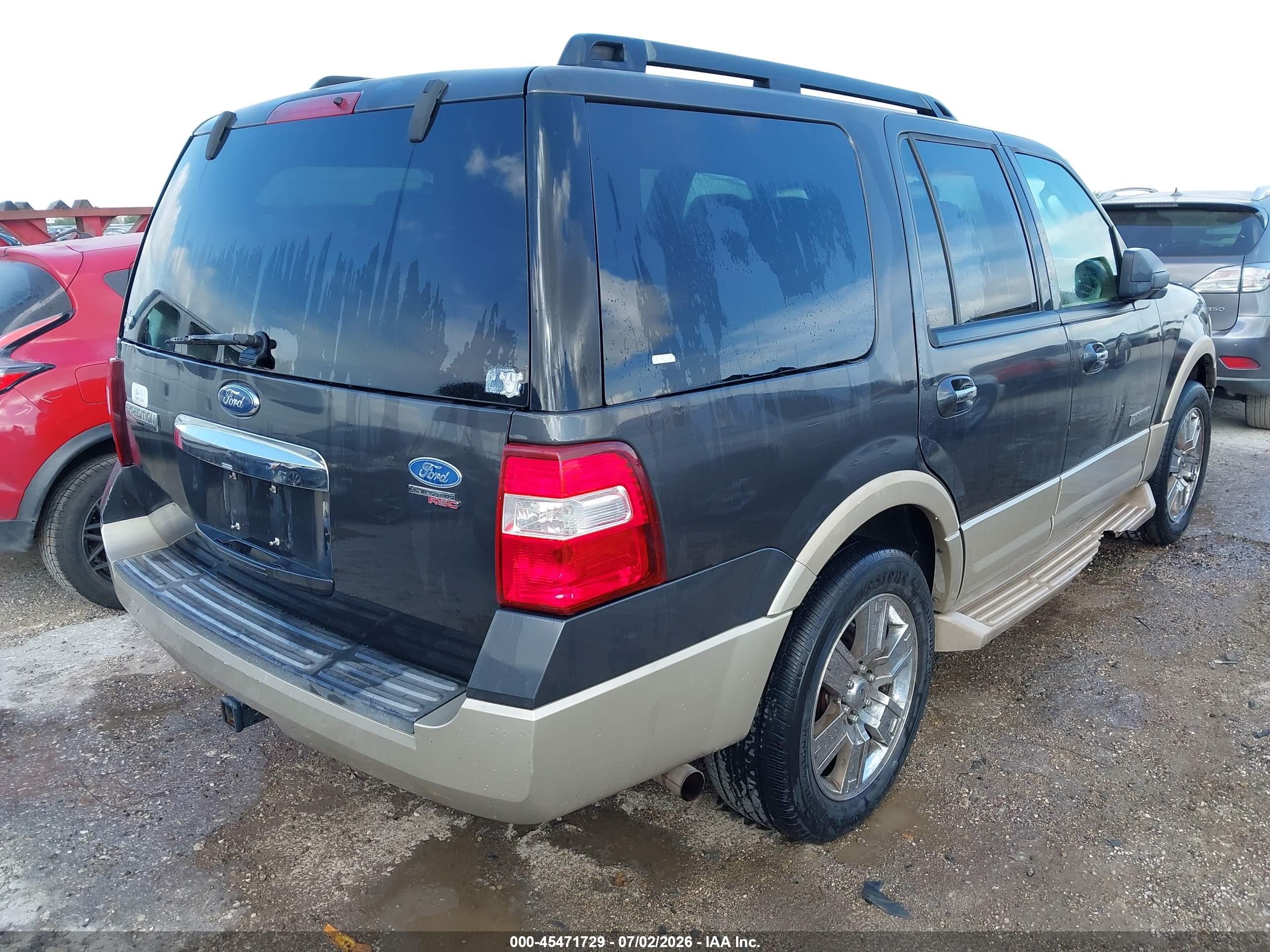 2007 Ford Expedition Eddie Bauer Black vin: 1FMFU17547LA48675