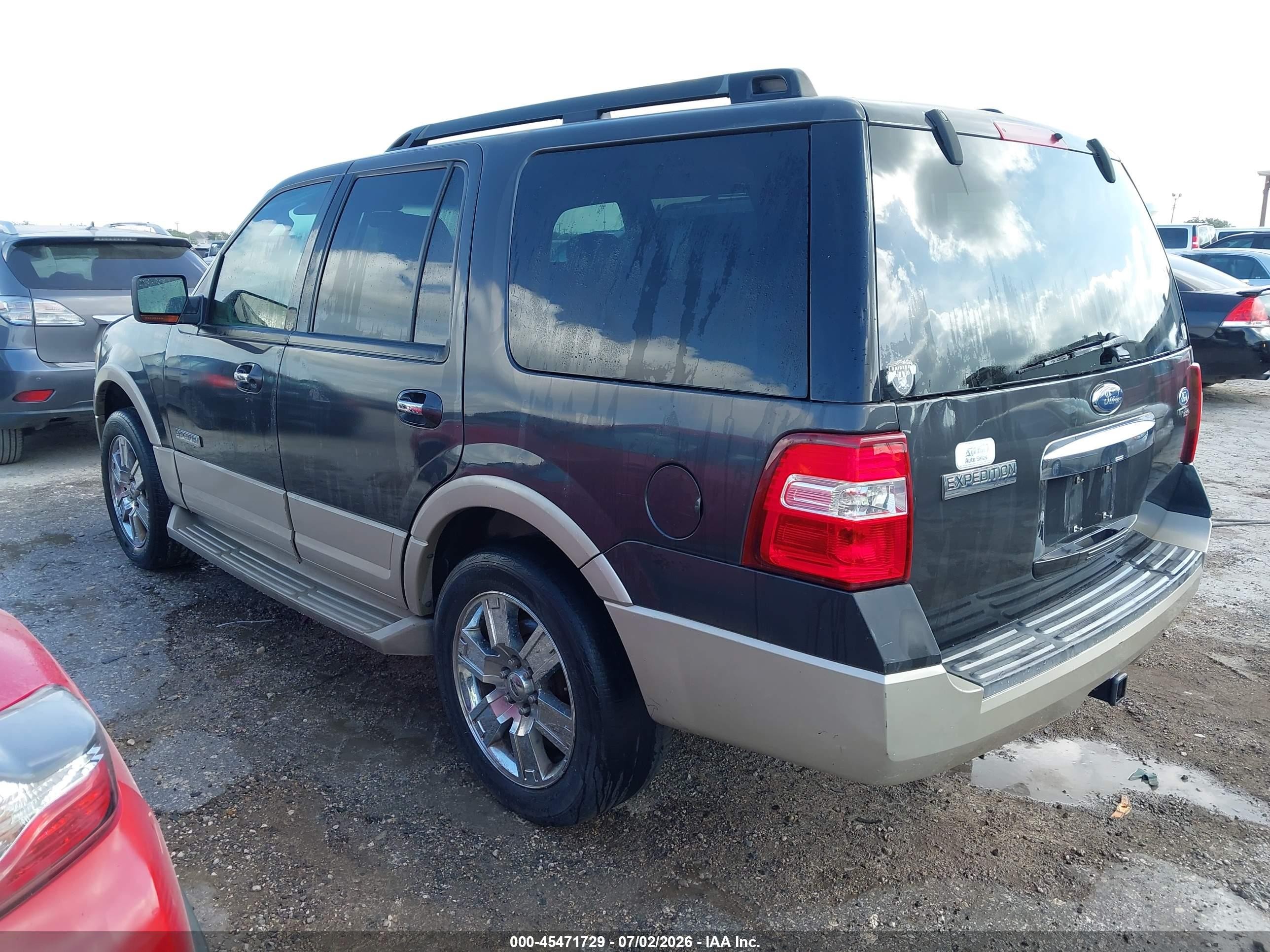 2007 Ford Expedition Eddie Bauer Black vin: 1FMFU17547LA48675
