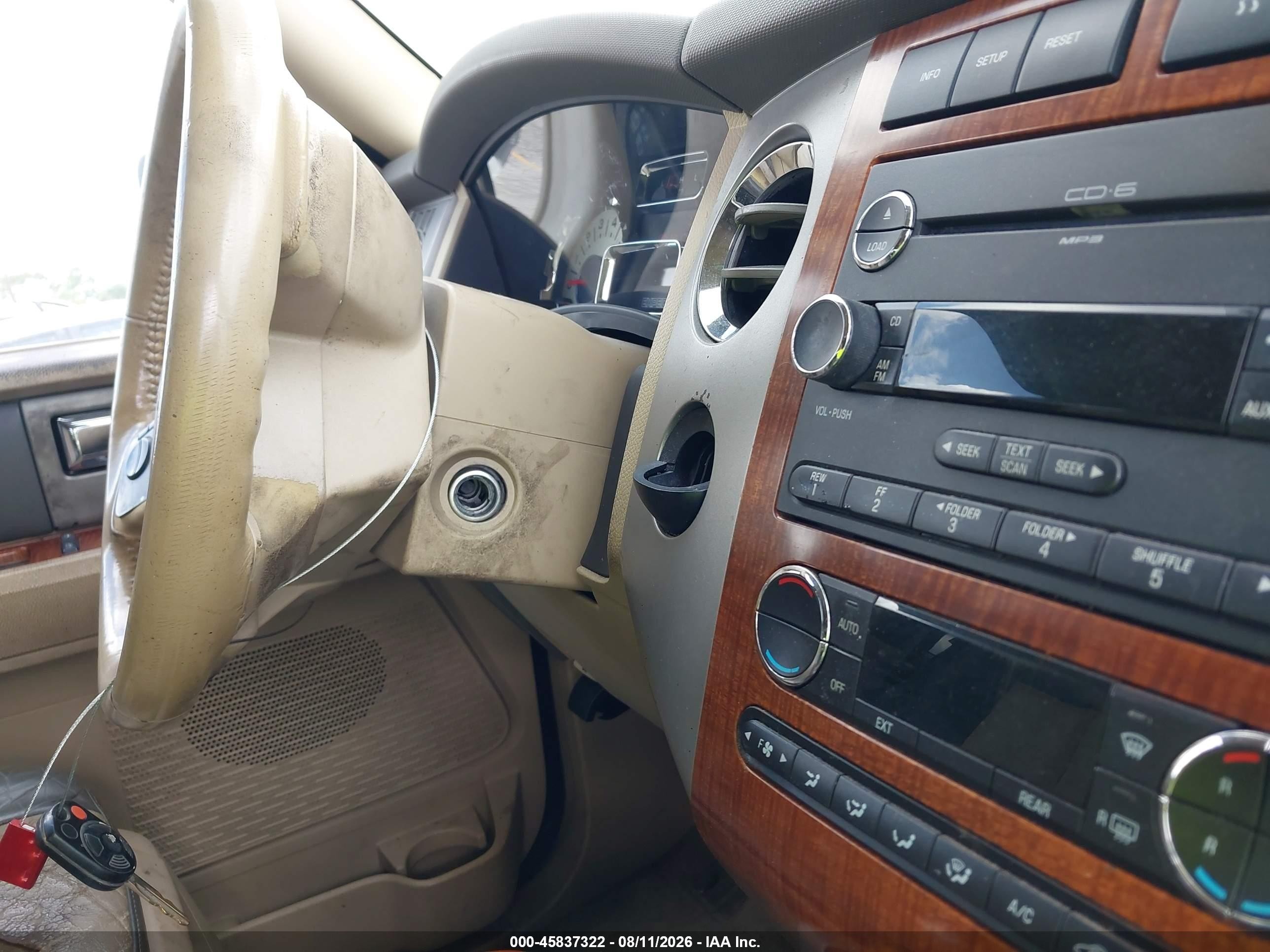 2009 Ford Expedition Eddie Bauer White vin: 1FMFU17549EB20496