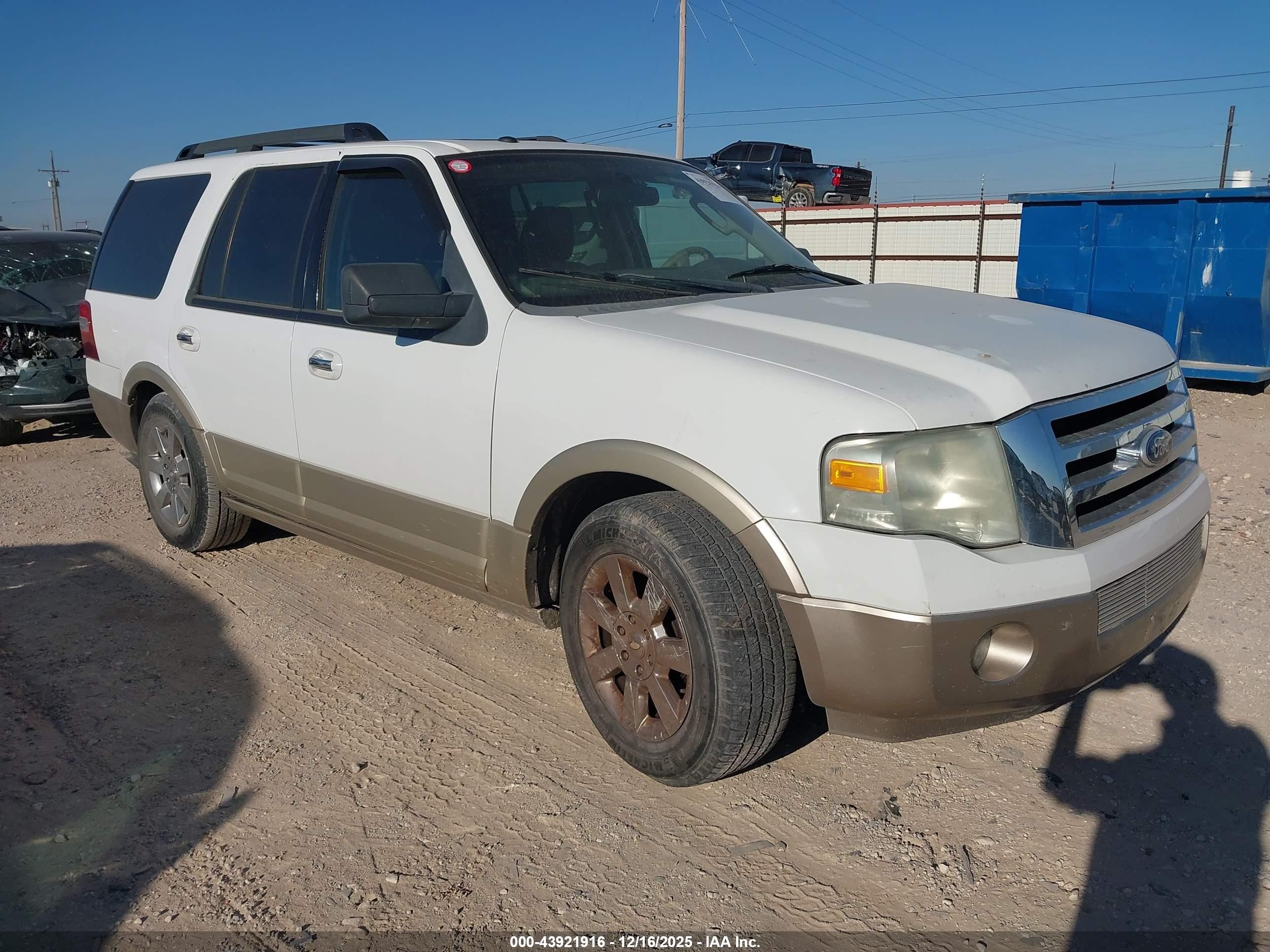 2009 Ford Expedition Eddie Bauer White vin: 1FMFU17559LA12917