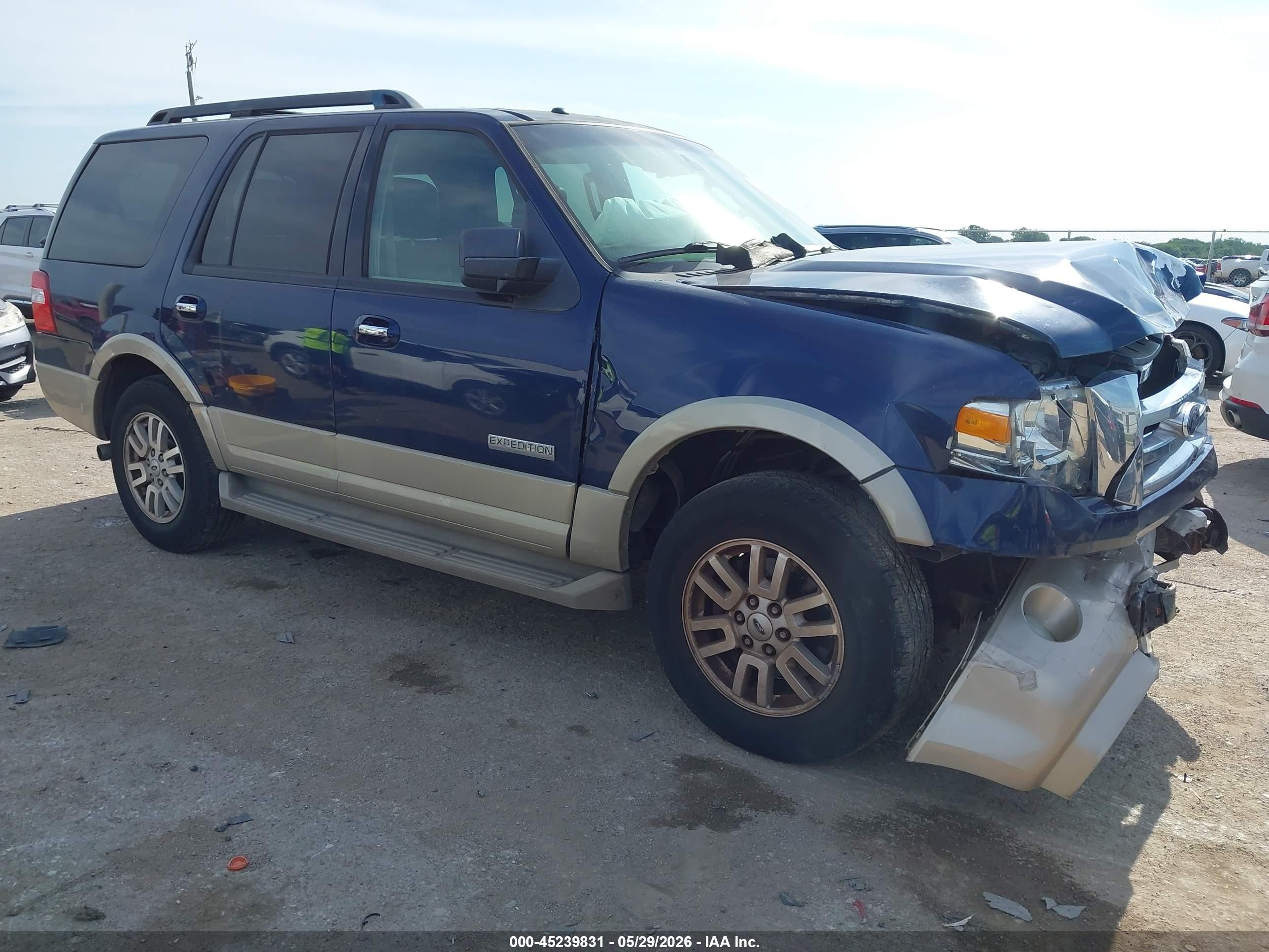 2008 Ford Expedition Eddie Bauer/king Ranch Синий vin: 1FMFU17568LA82229