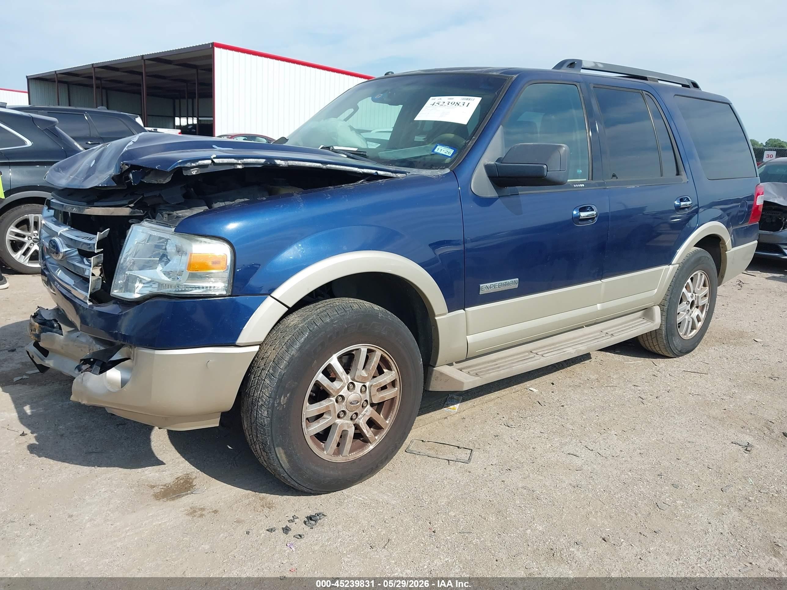 2008 Ford Expedition Eddie Bauer/king Ranch Синий vin: 1FMFU17568LA82229