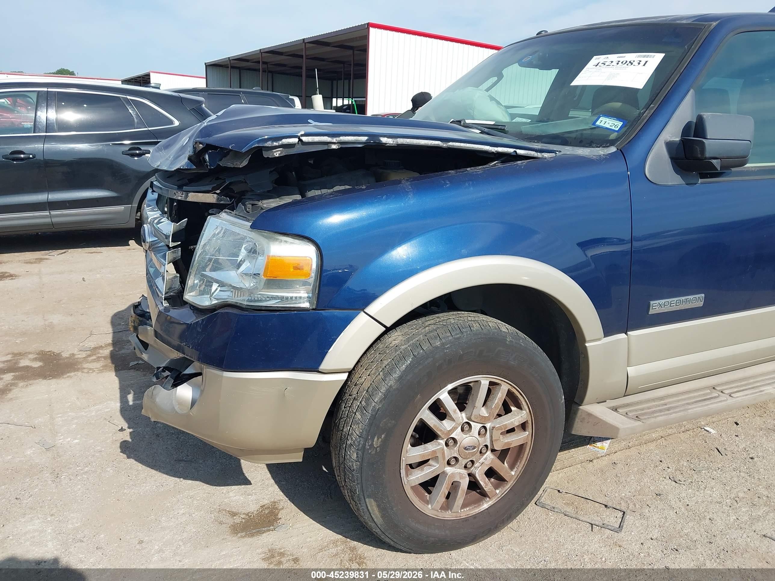 2008 Ford Expedition Eddie Bauer/king Ranch Синий vin: 1FMFU17568LA82229