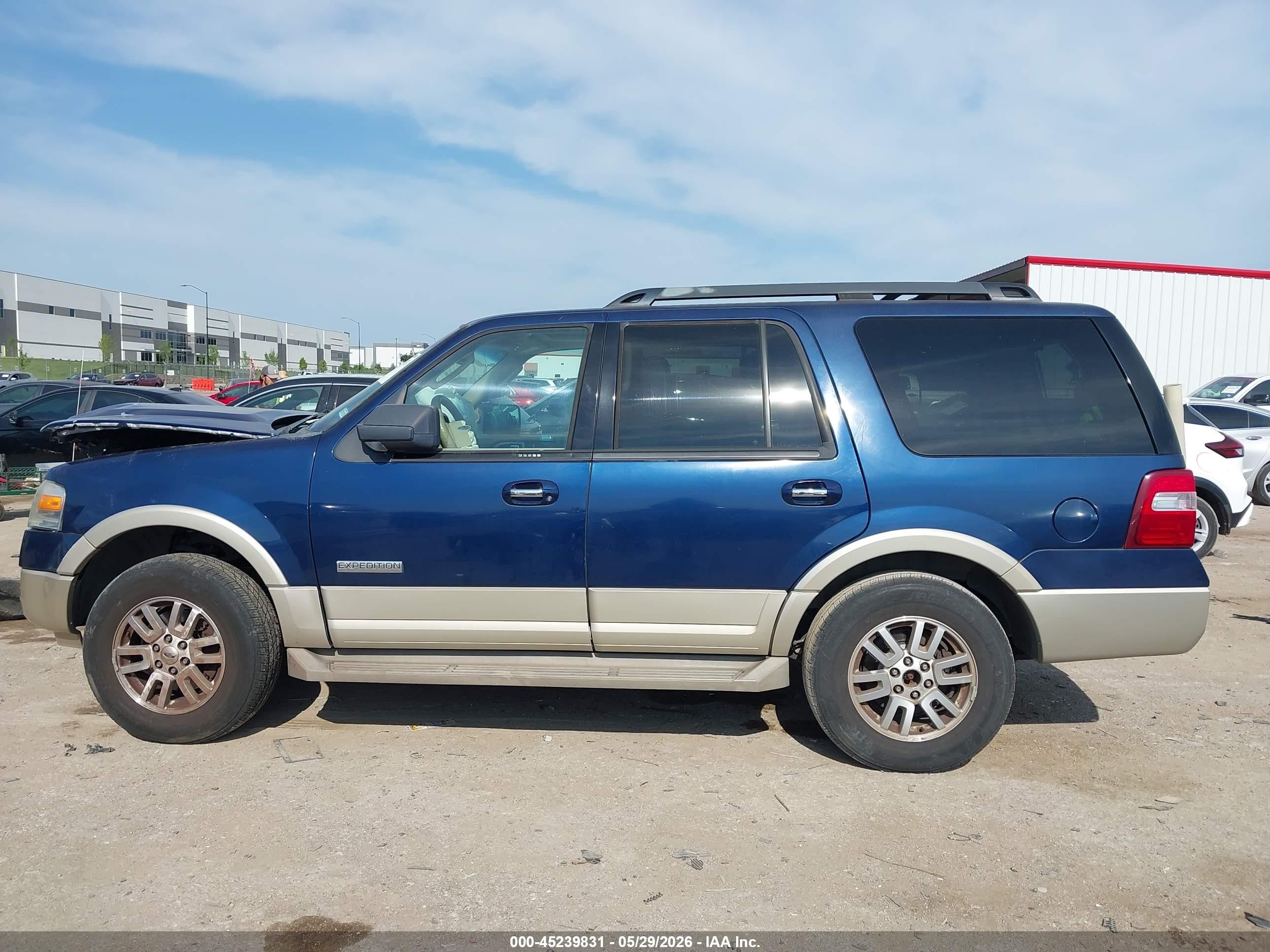 2008 Ford Expedition Eddie Bauer/king Ranch Синий vin: 1FMFU17568LA82229