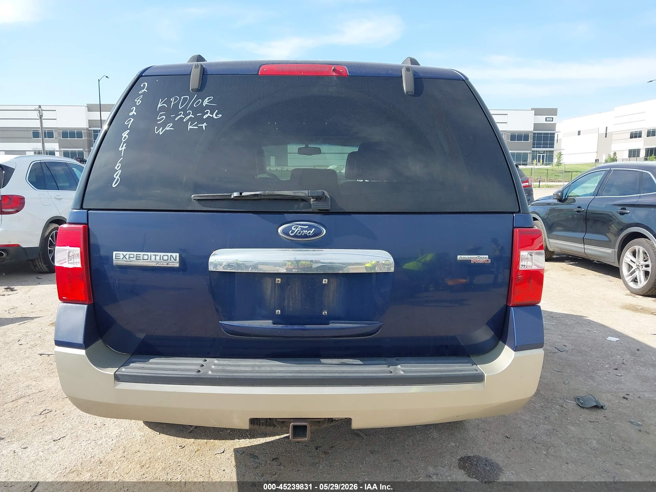2008 Ford Expedition Eddie Bauer/king Ranch Синий vin: 1FMFU17568LA82229