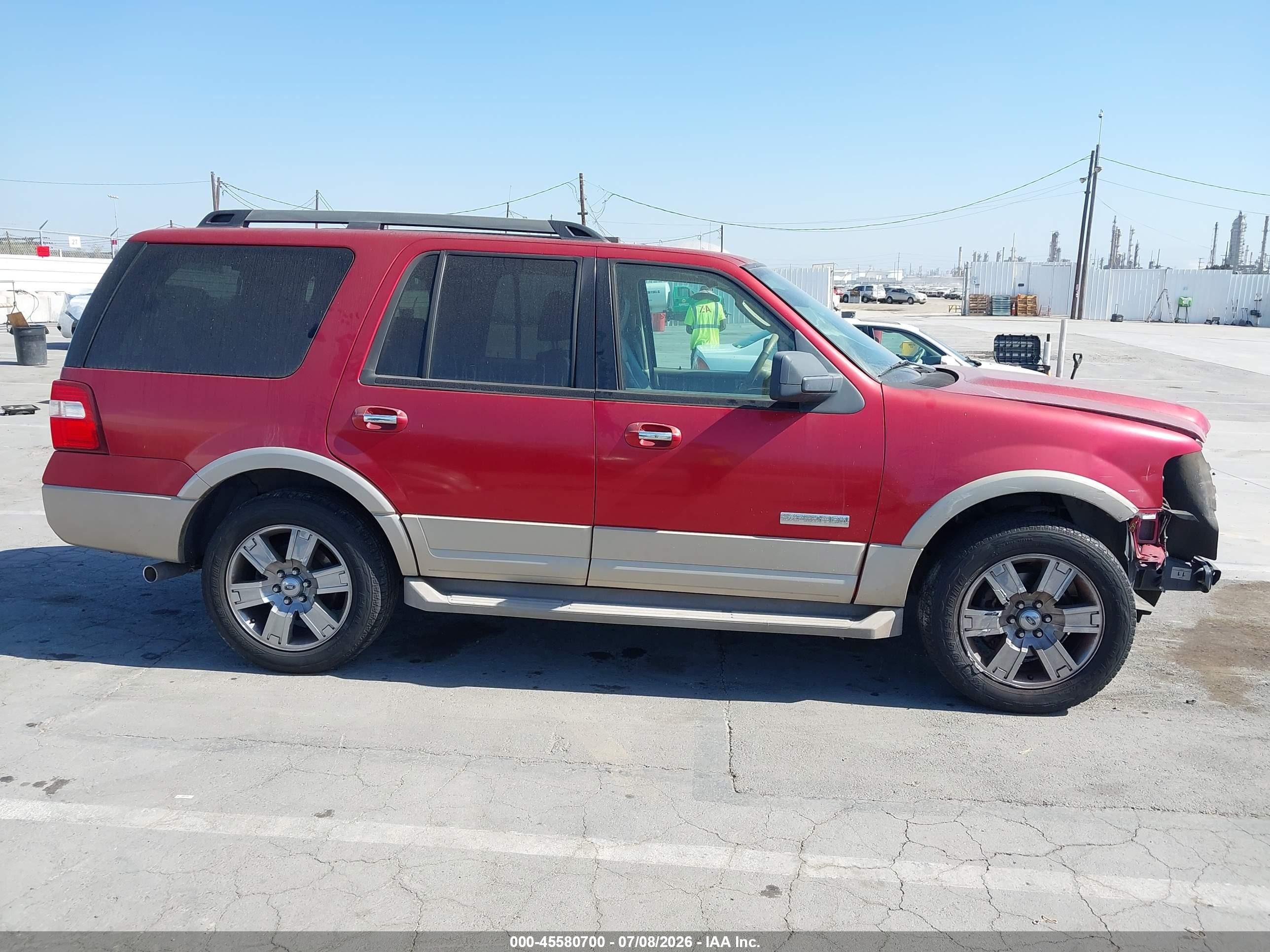 2007 Ford Expedition Eddie Bauer Red vin: 1FMFU17577LA42496