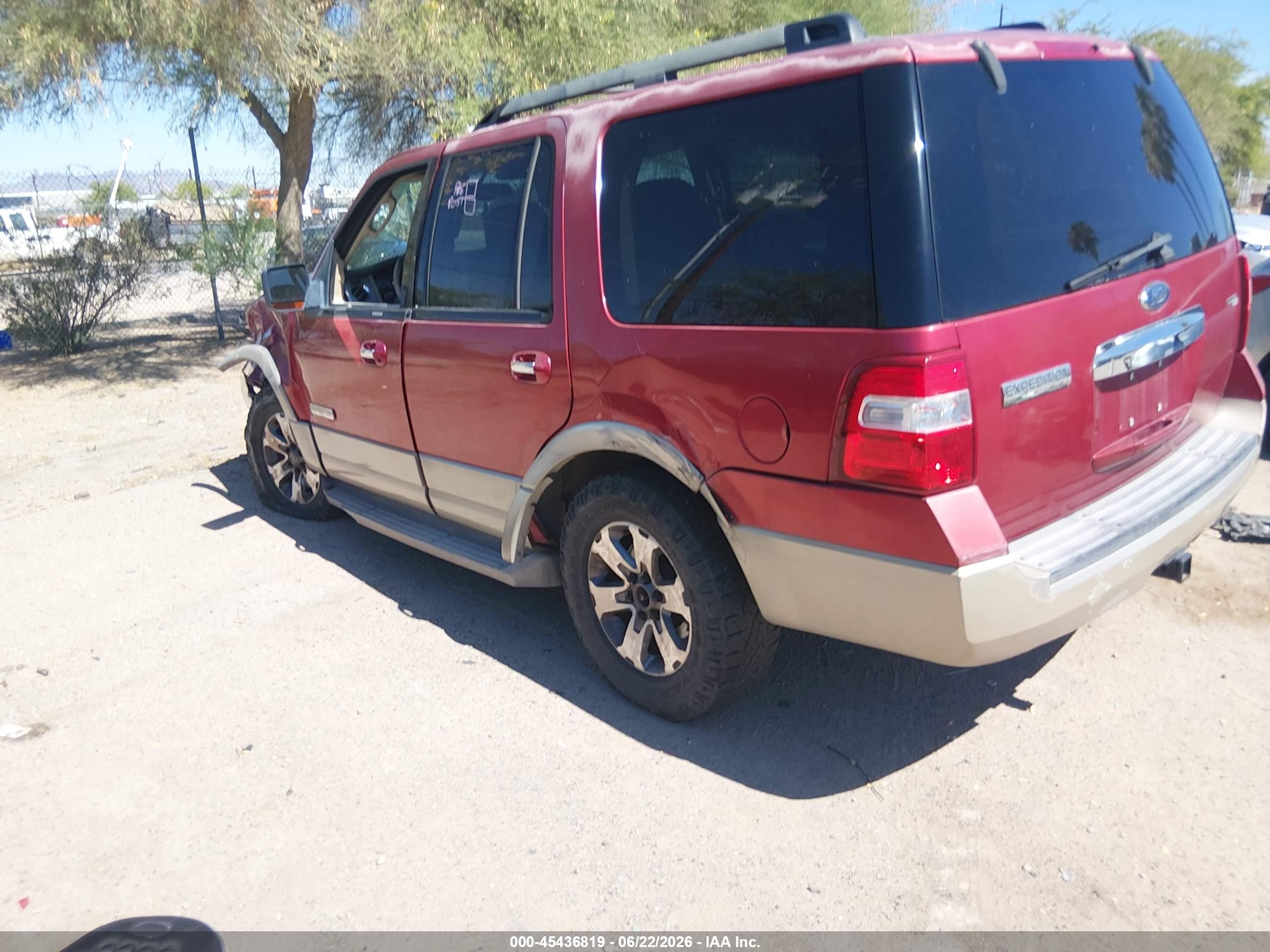 2007 Ford Expedition Eddie Bauer Red vin: 1FMFU17577LA64532