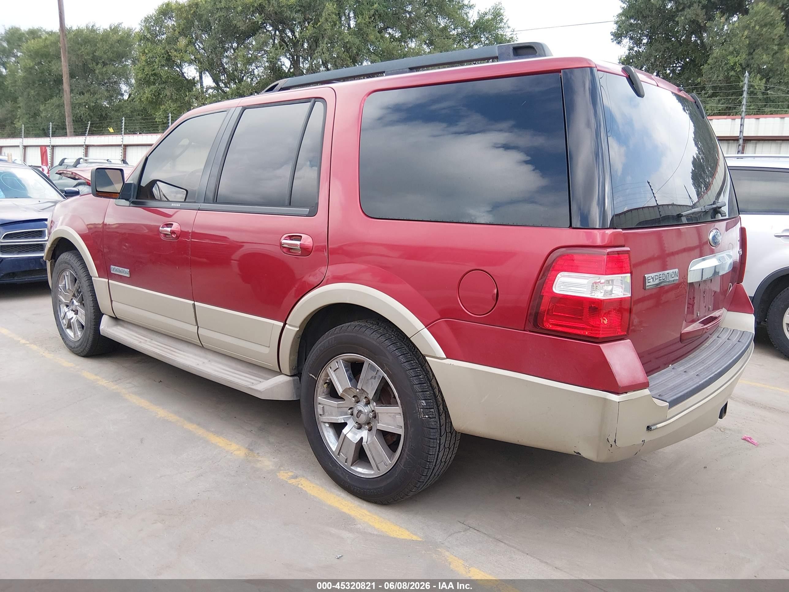 2007 Ford Expedition Eddie Bauer Red vin: 1FMFU17577LA83226