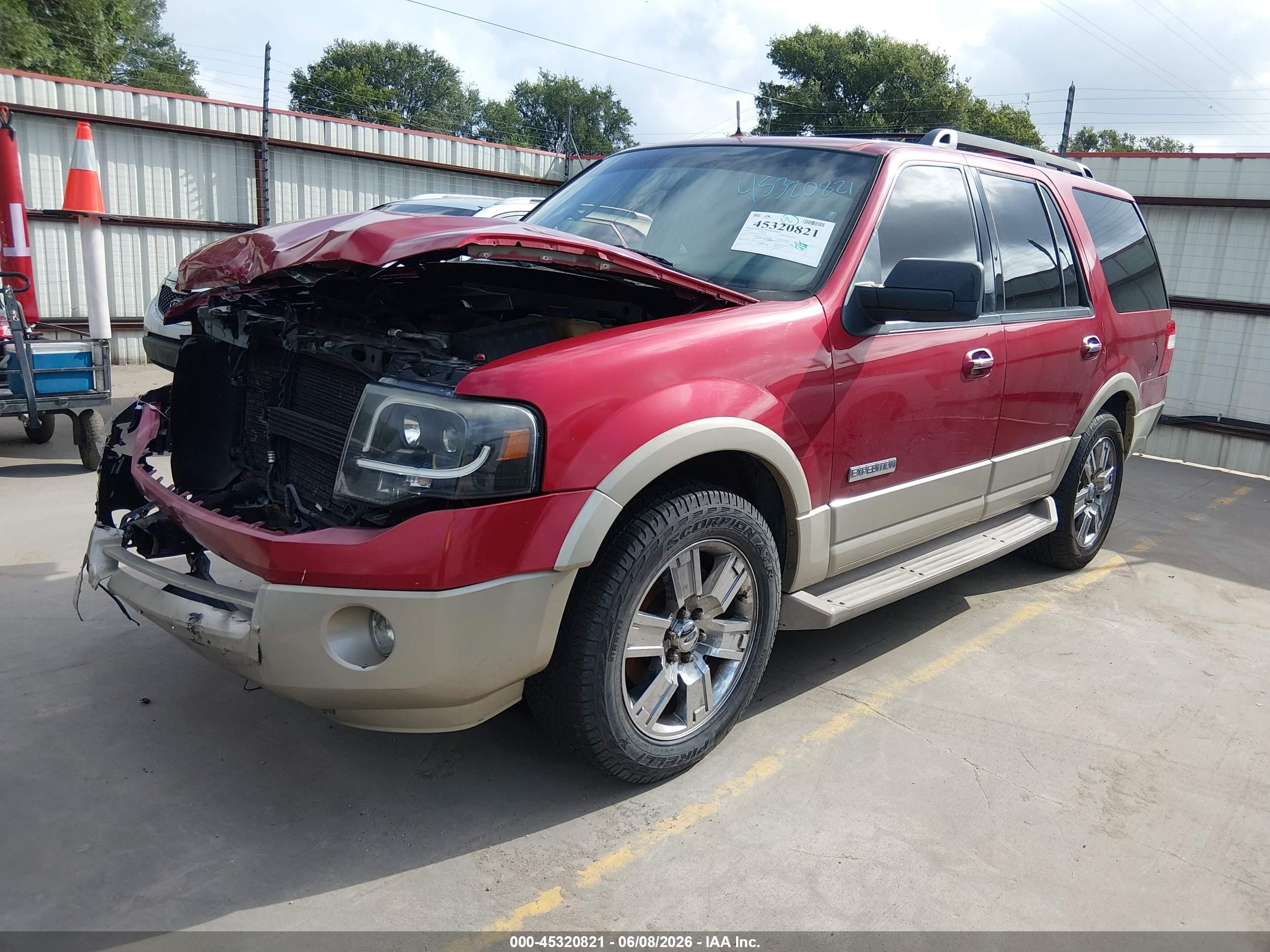 2007 Ford Expedition Eddie Bauer Red vin: 1FMFU17577LA83226