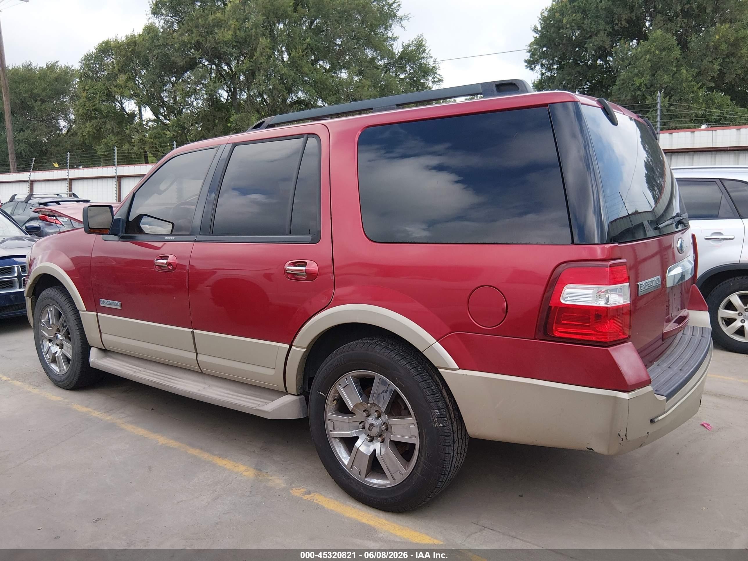 2007 Ford Expedition Eddie Bauer Red vin: 1FMFU17577LA83226