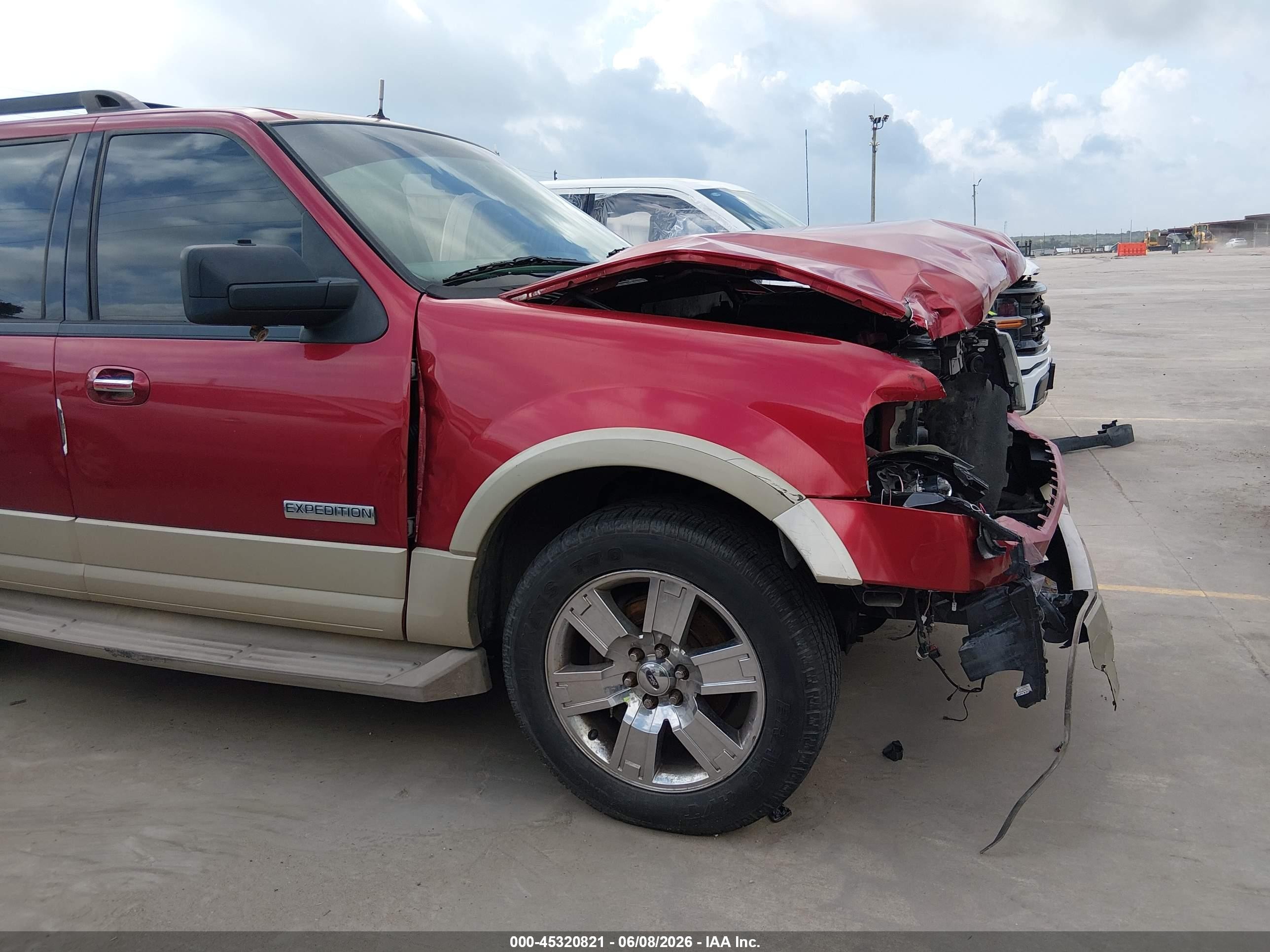 2007 Ford Expedition Eddie Bauer Red vin: 1FMFU17577LA83226