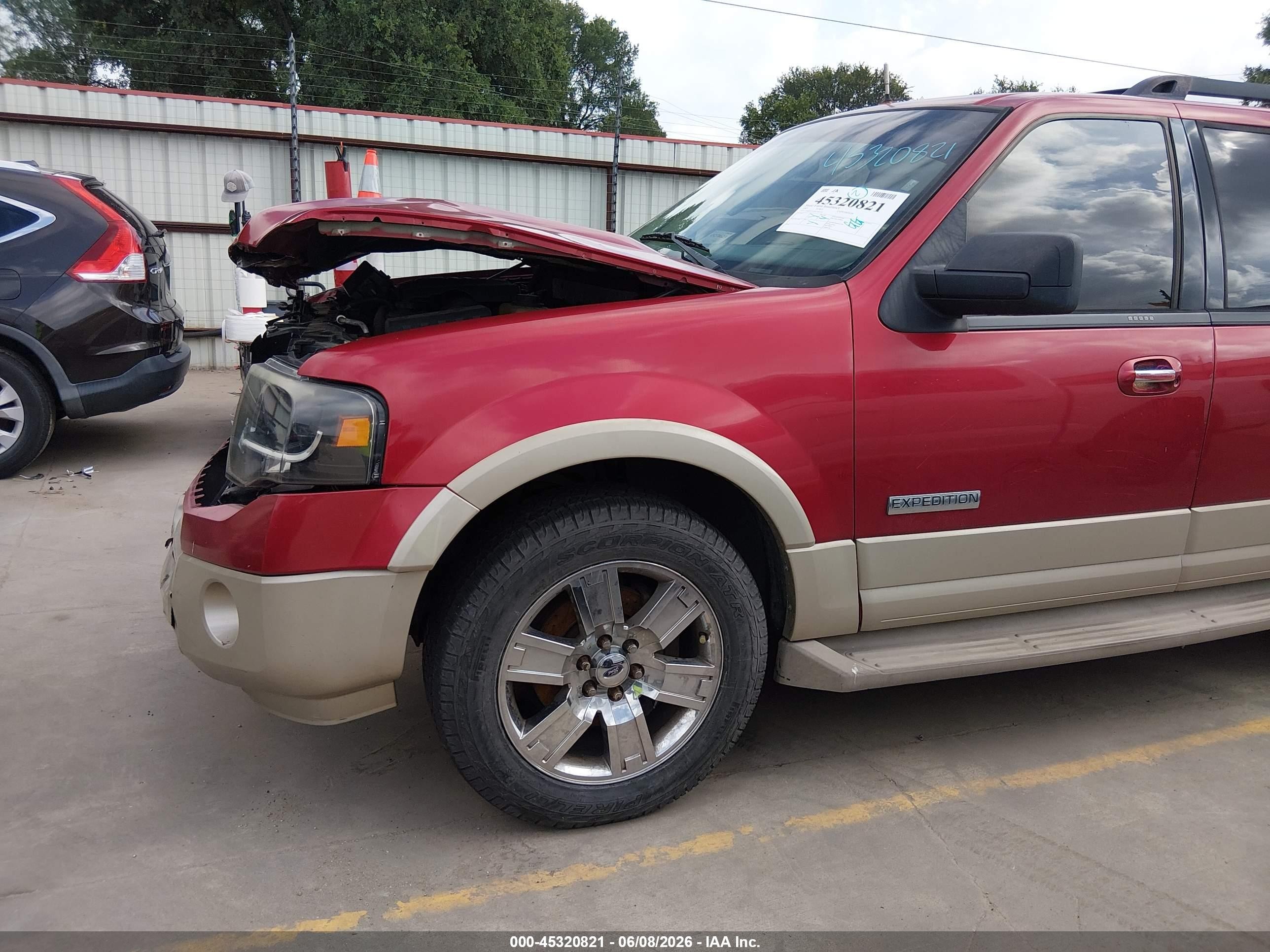 2007 Ford Expedition Eddie Bauer Red vin: 1FMFU17577LA83226