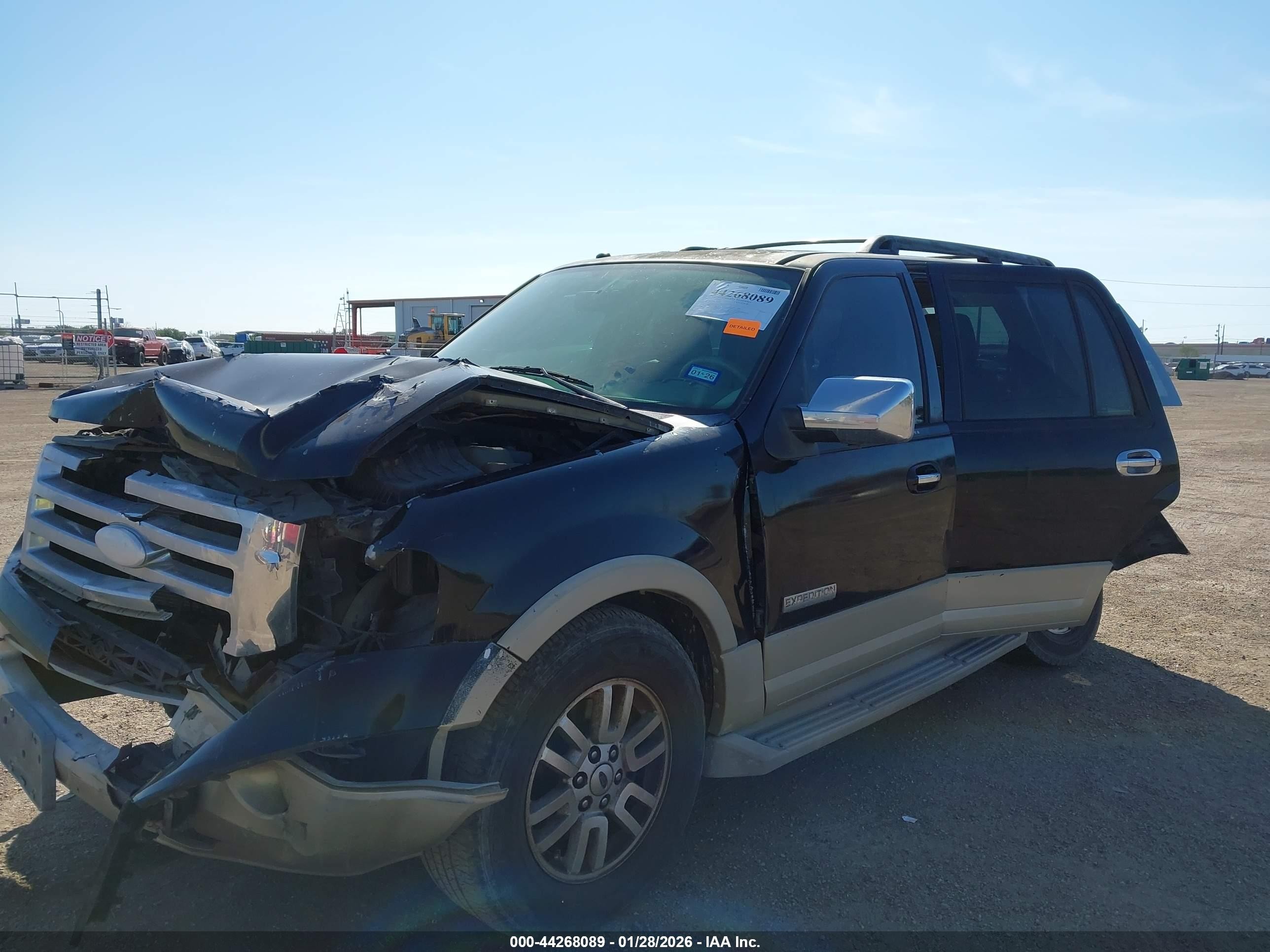 2007 Ford Expedition Eddie Bauer Black vin: 1FMFU17577LA91892