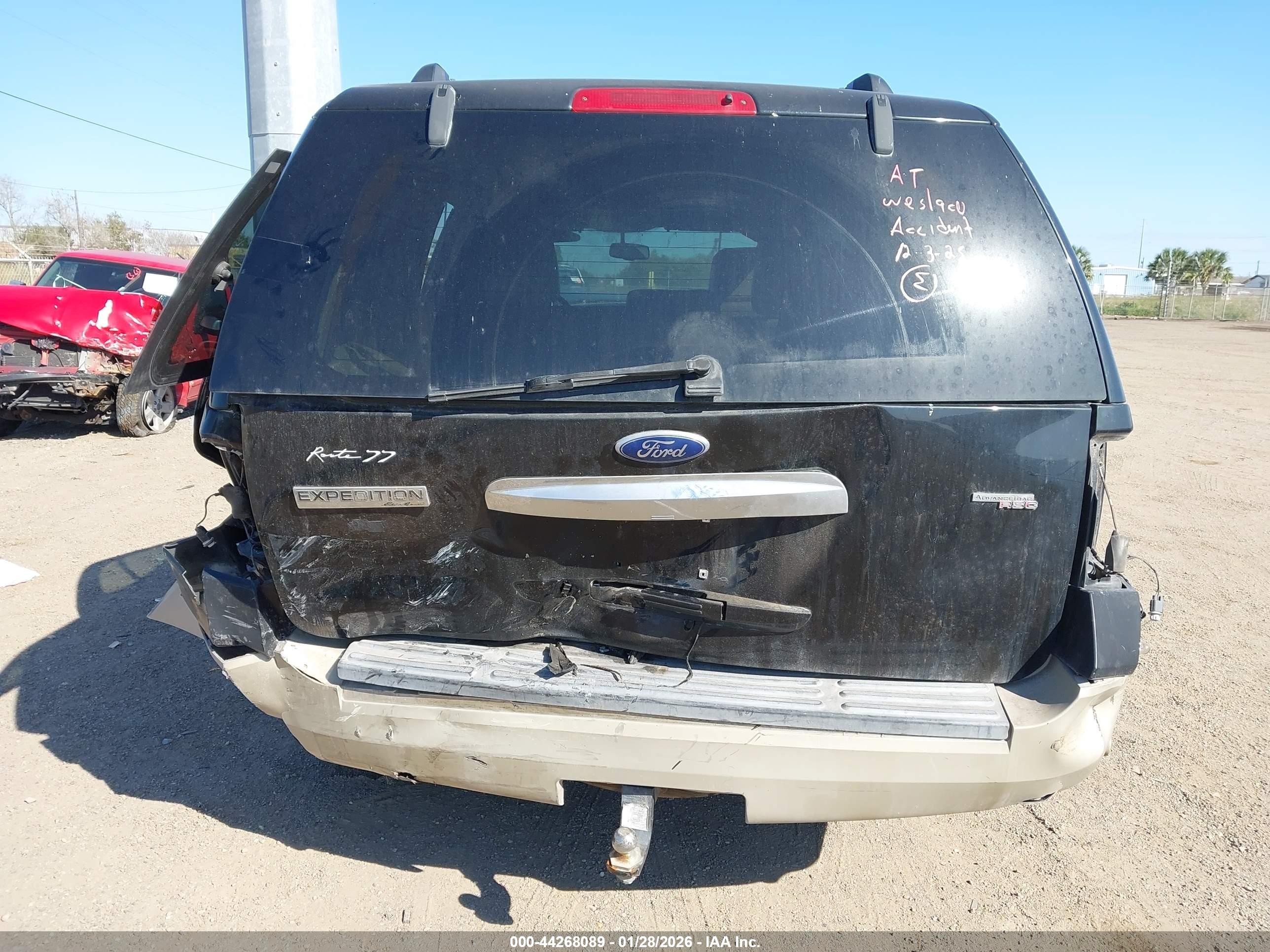 2007 Ford Expedition Eddie Bauer Black vin: 1FMFU17577LA91892