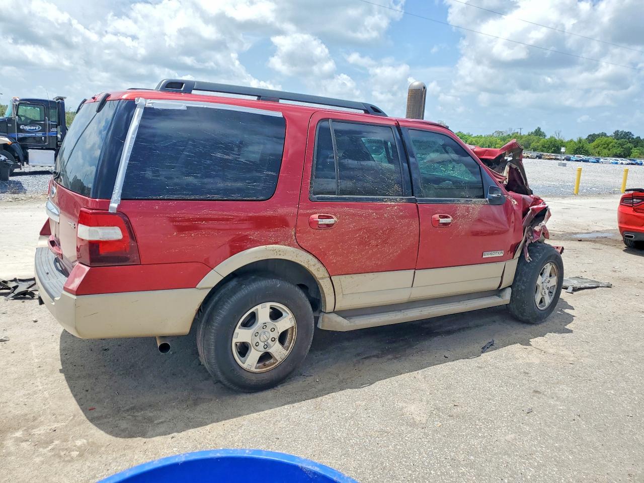 2007 Ford Expedition Eddie Bauer Burgundy vin: 1FMFU17597LA53323