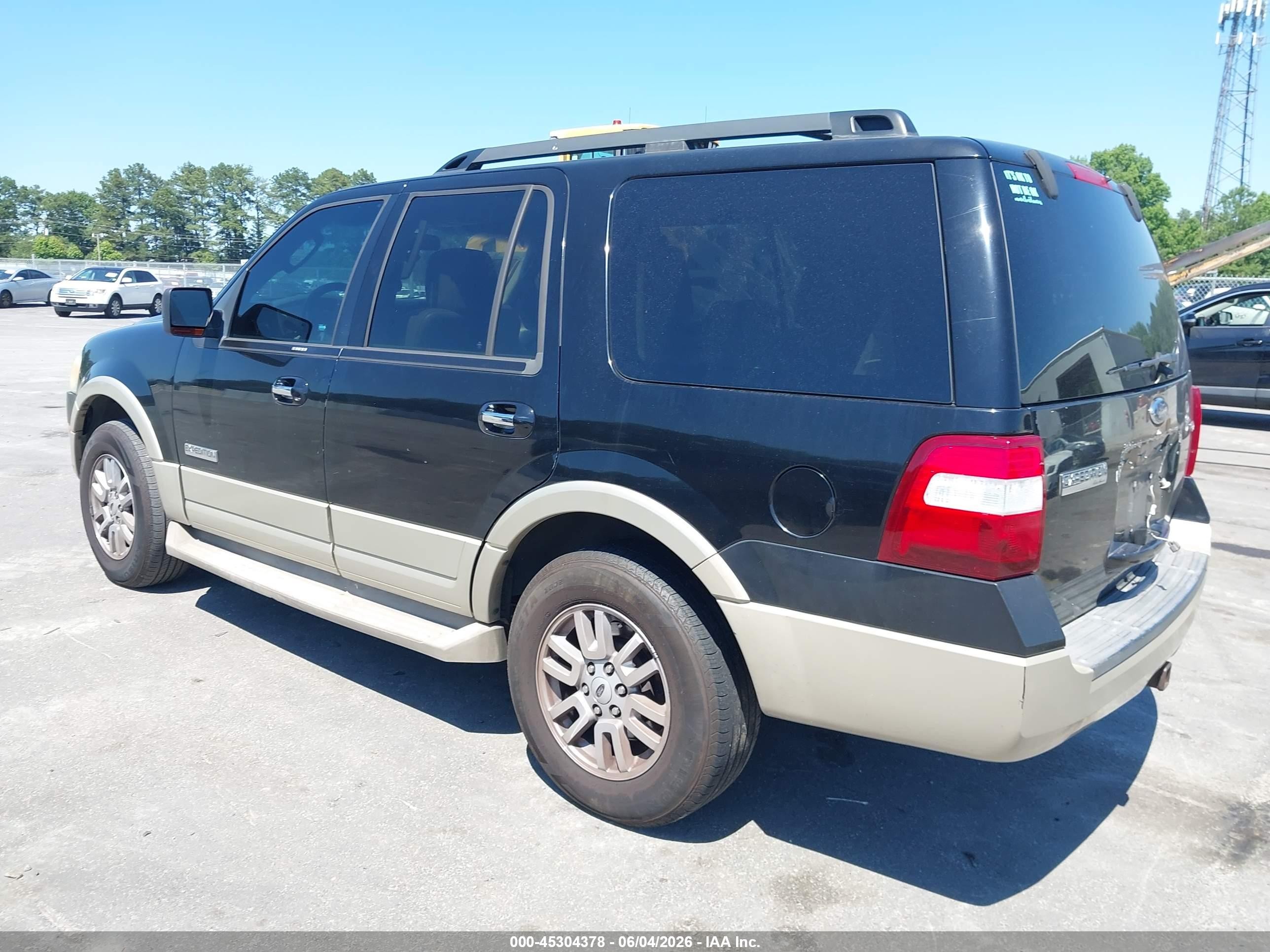 2008 Ford Expedition Eddie Bauer/king Ranch Black vin: 1FMFU17598LA34952