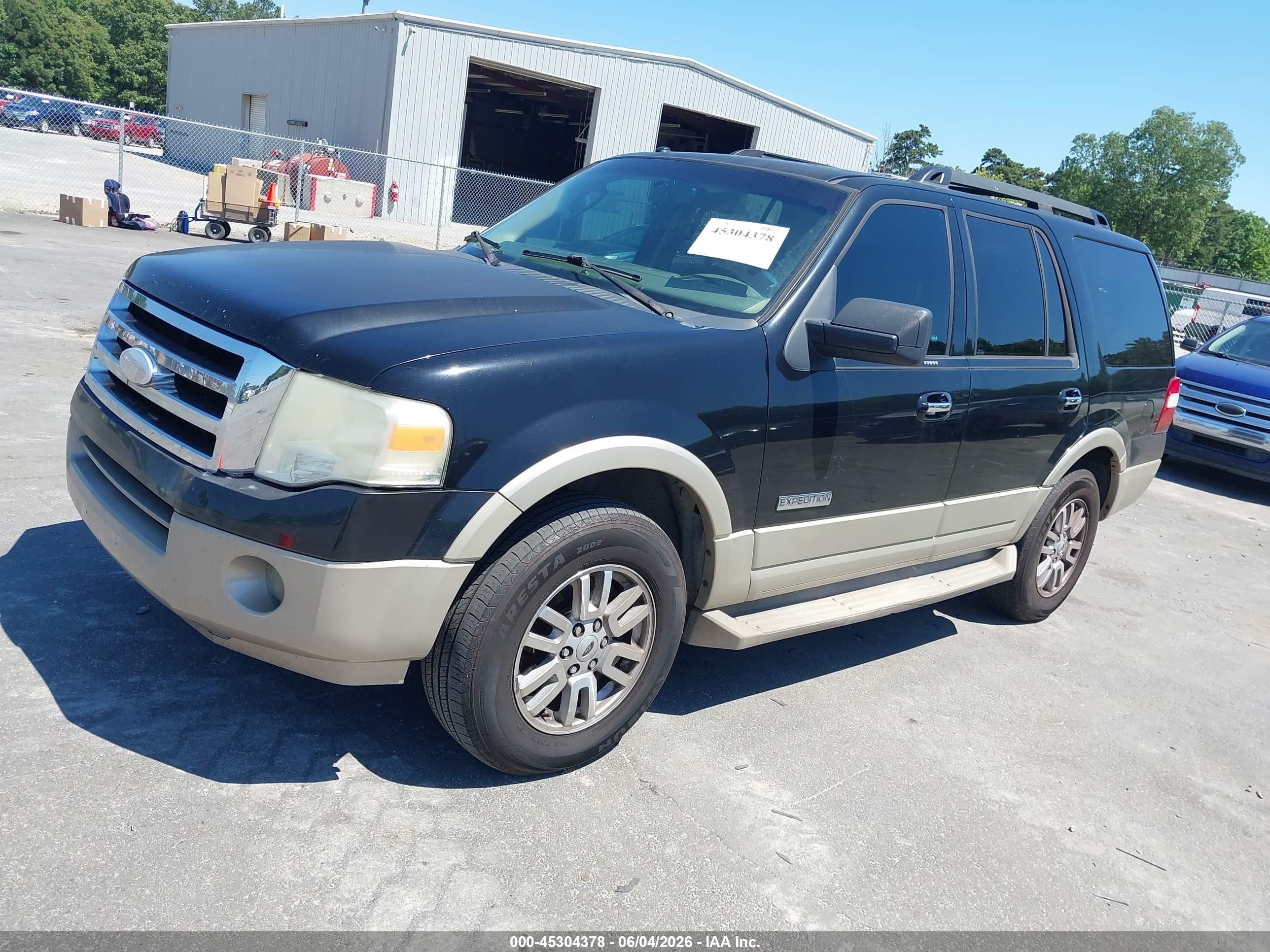 2008 Ford Expedition Eddie Bauer/king Ranch Black vin: 1FMFU17598LA34952