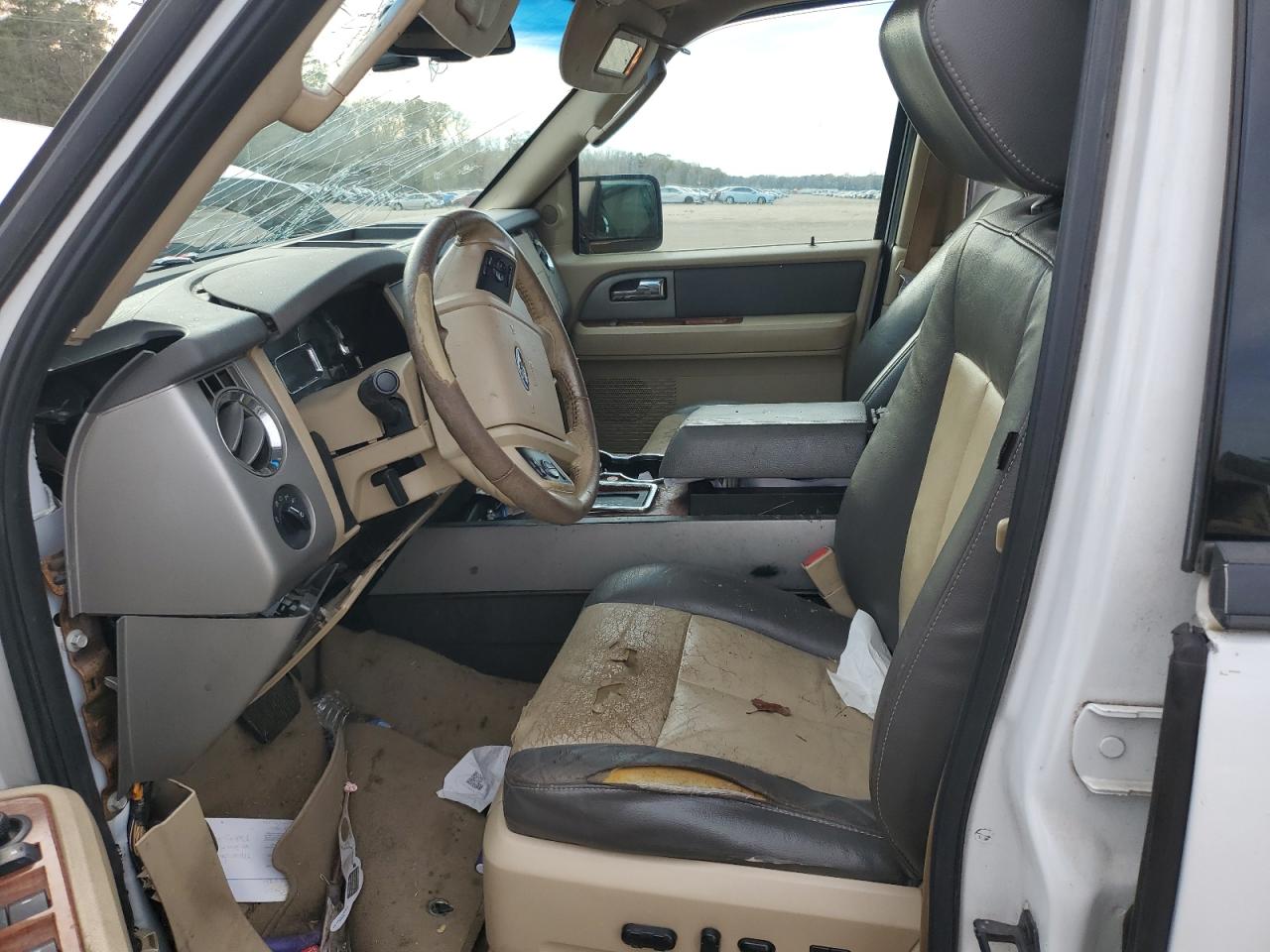2007 Ford Expedition Eddie Bauer Белый vin: 1FMFU175X7LA68106