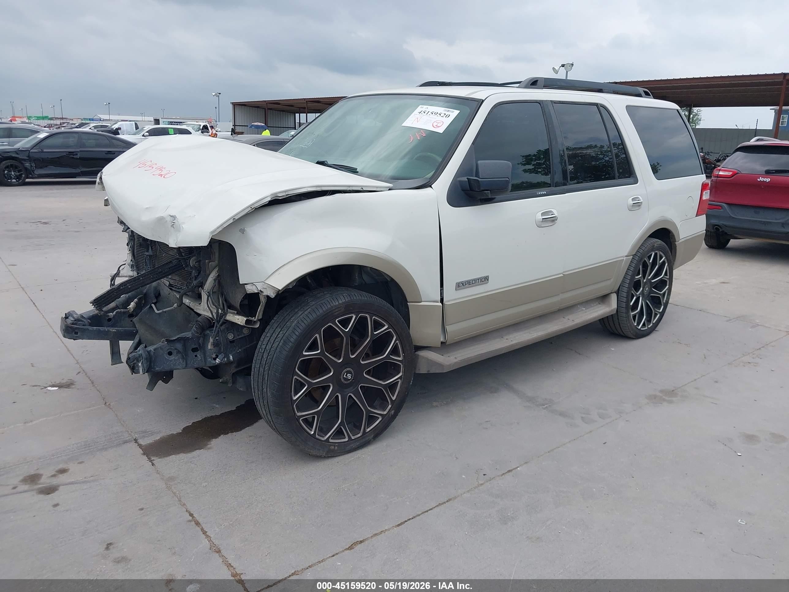 2008 Ford Expedition Eddie Bauer/king Ranch White vin: 1FMFU175X8LA29033