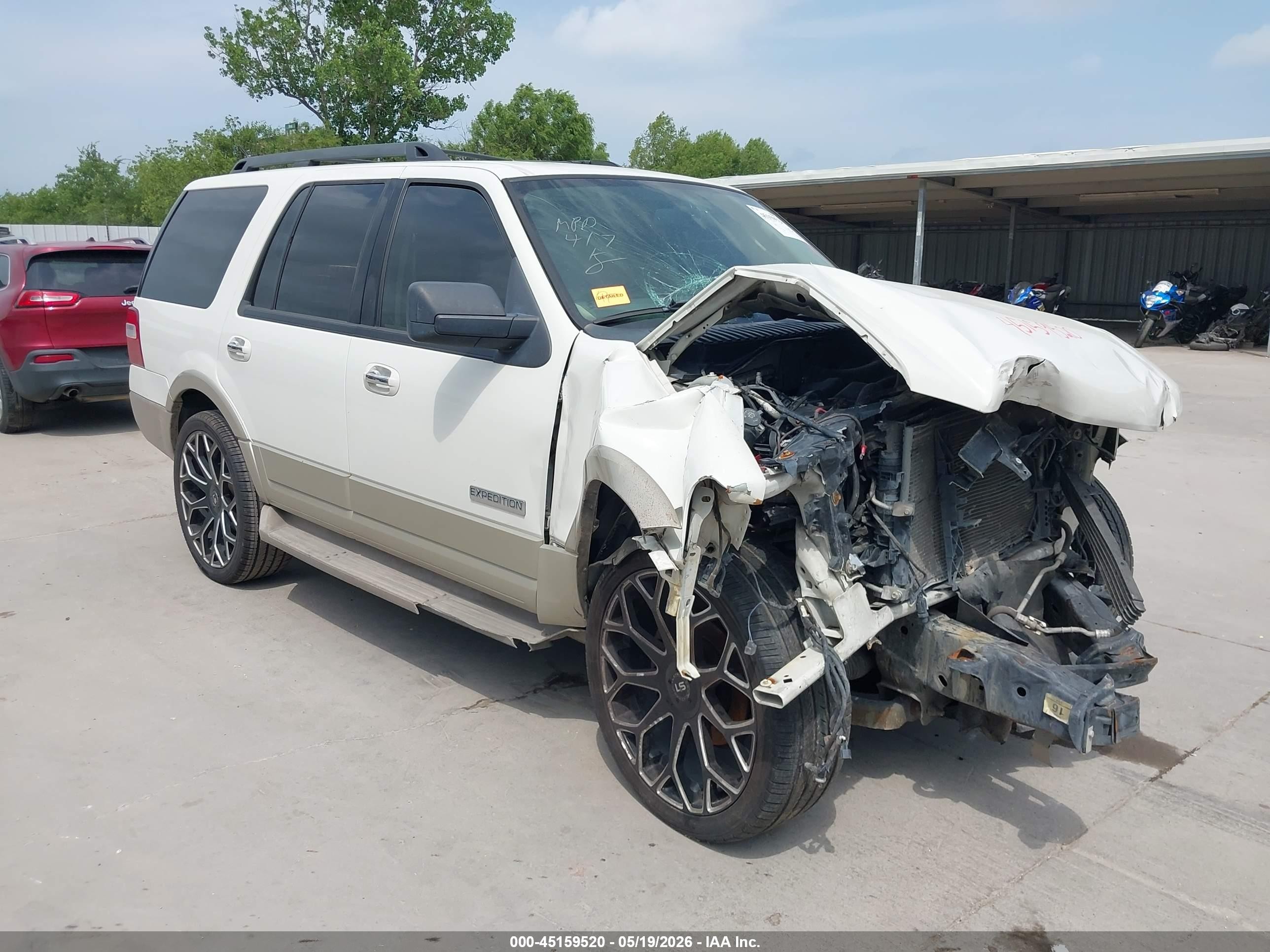 2008 Ford Expedition Eddie Bauer/king Ranch White vin: 1FMFU175X8LA29033