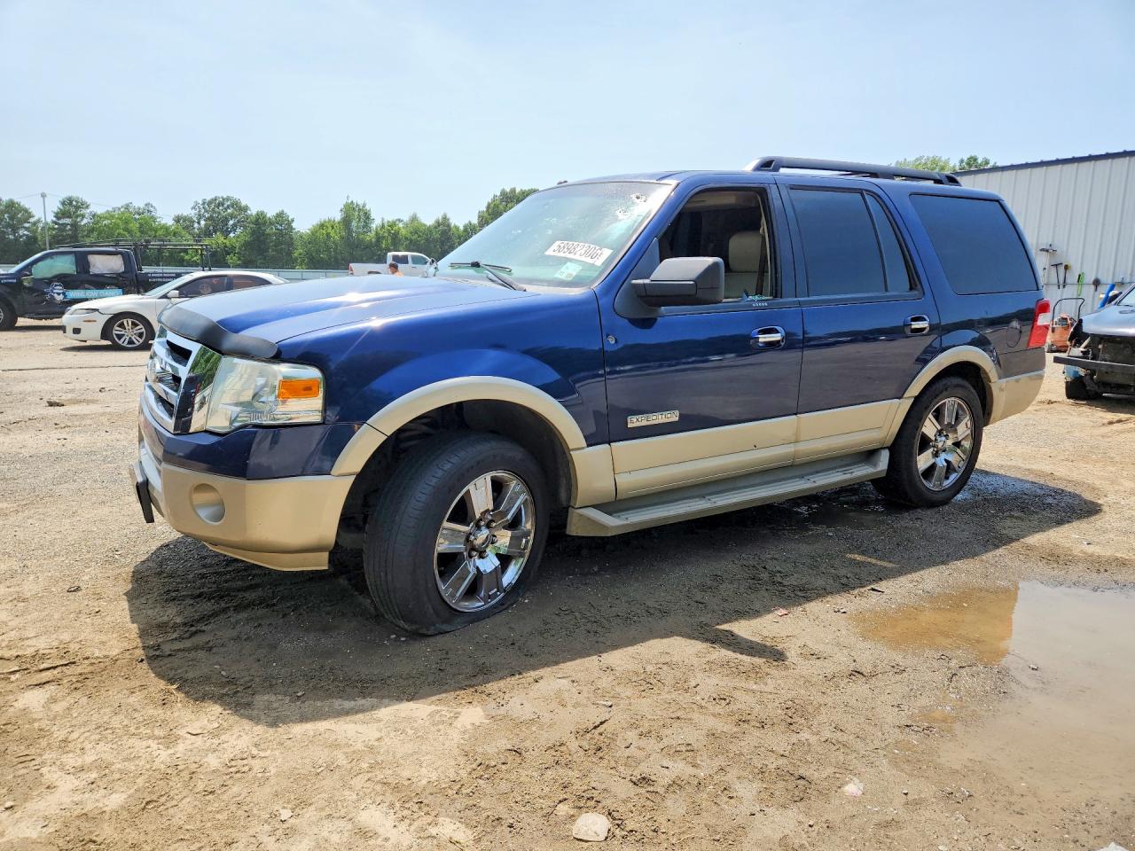 2008 Ford Expedition Eddie Bauer Blue vin: 1FMFU175X8LA62565