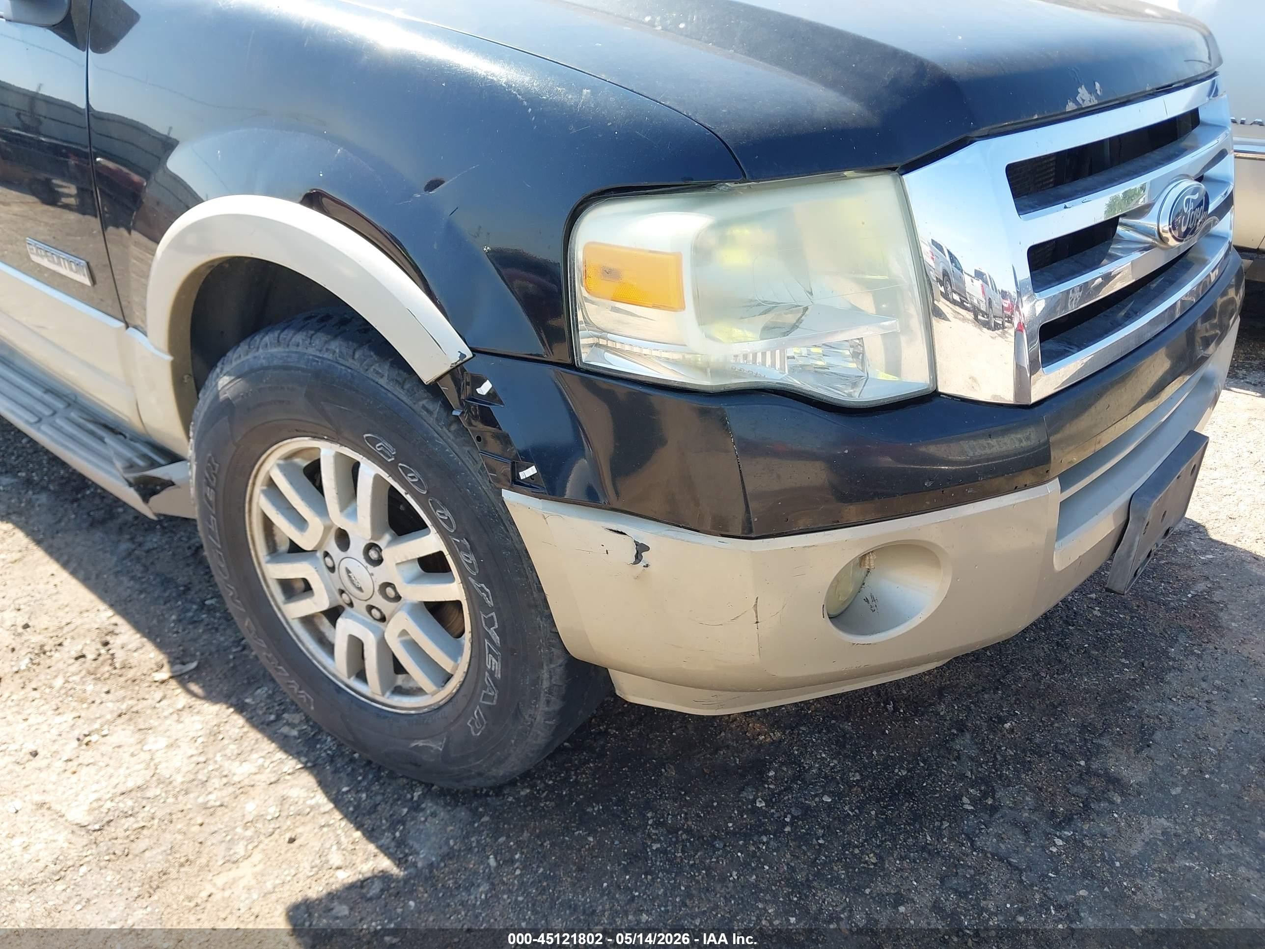 2008 Ford Expedition Eddie Bauer/king Ranch Black vin: 1FMFU175X8LA85327