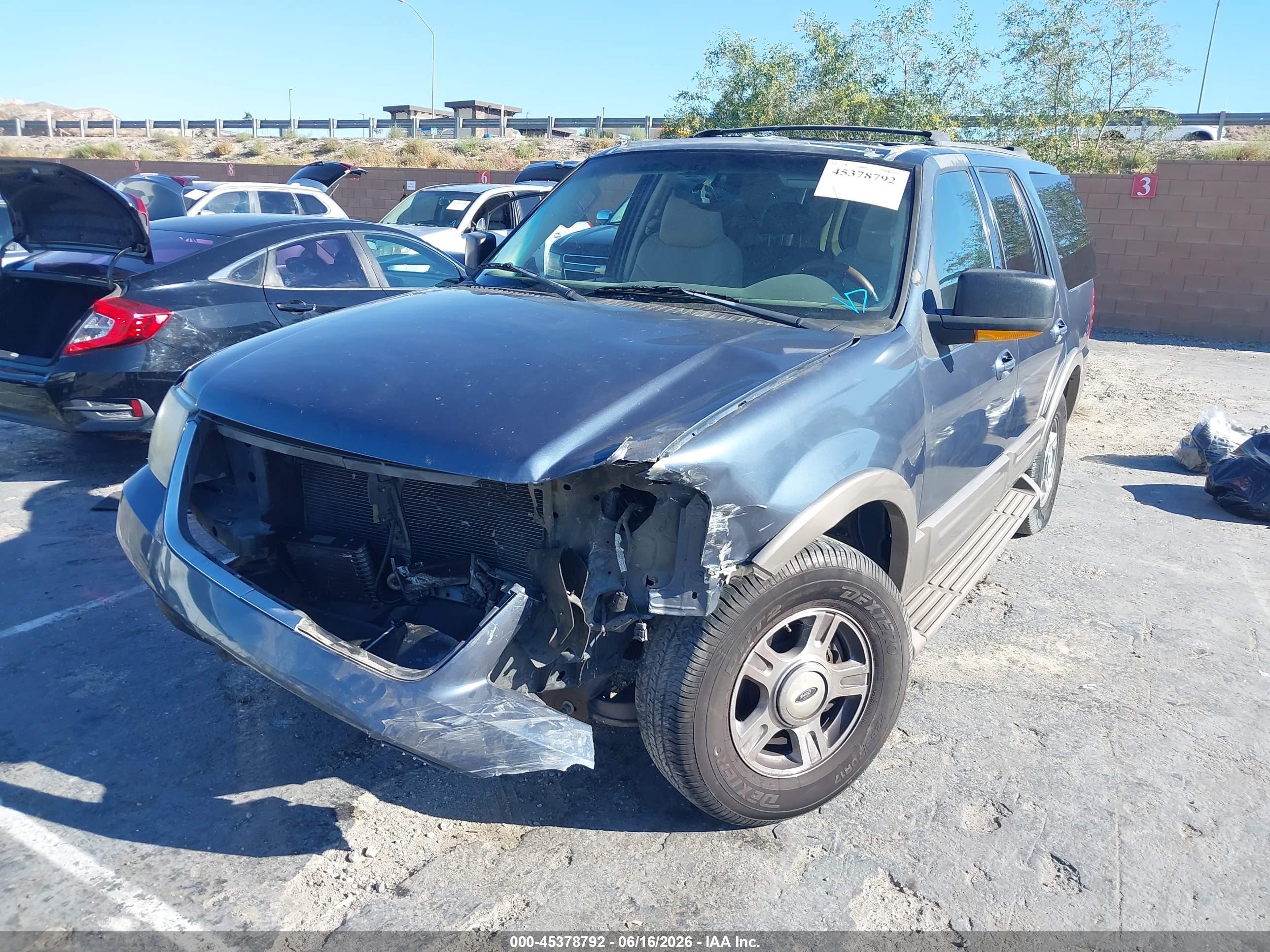 2003 Ford Expedition Eddie Bauer Синий vin: 1FMFU17L13LB82519