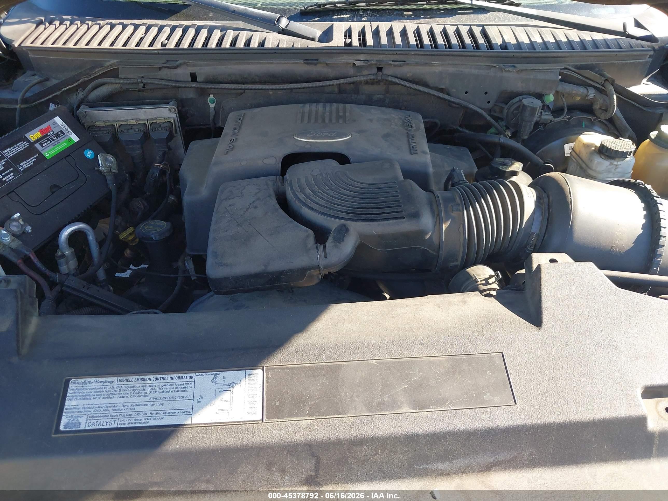 2003 Ford Expedition Eddie Bauer Синий vin: 1FMFU17L13LB82519