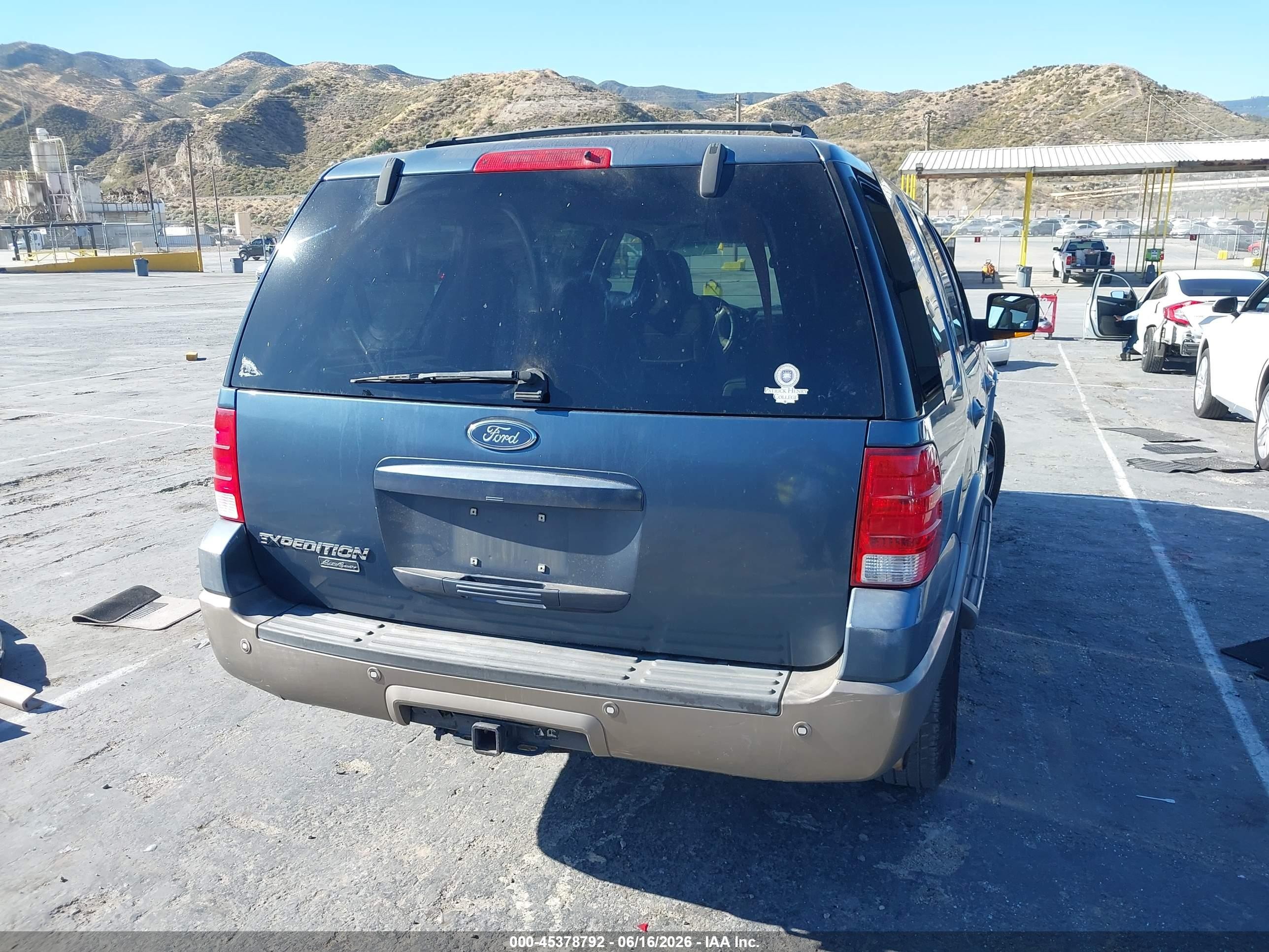 2003 Ford Expedition Eddie Bauer Синий vin: 1FMFU17L13LB82519
