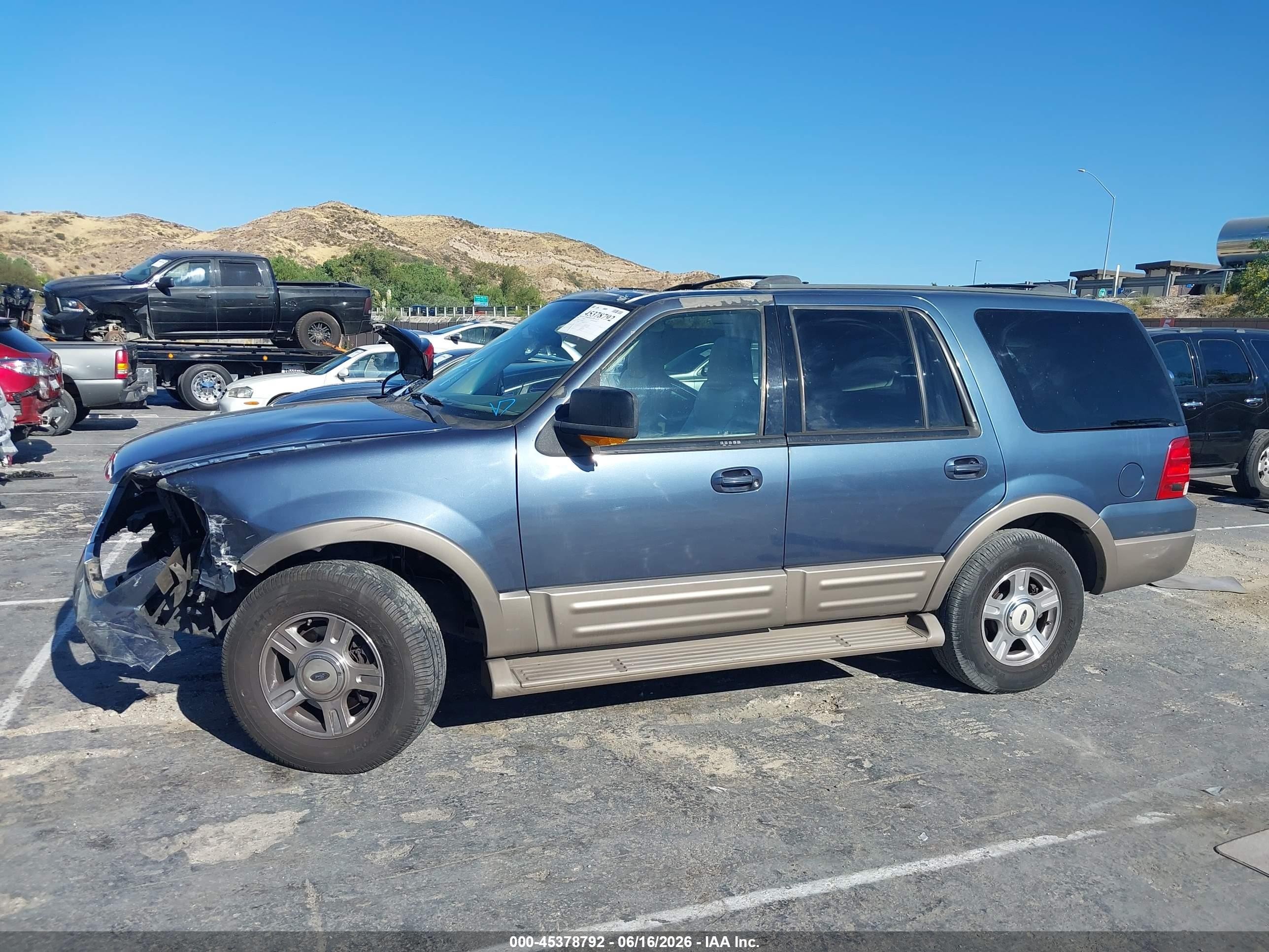 2003 Ford Expedition Eddie Bauer Синий vin: 1FMFU17L13LB82519